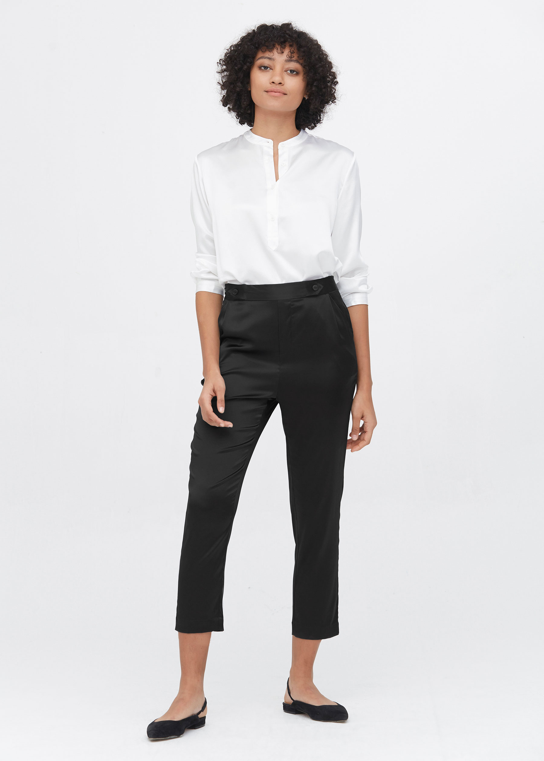 Silk discount cigarette pants