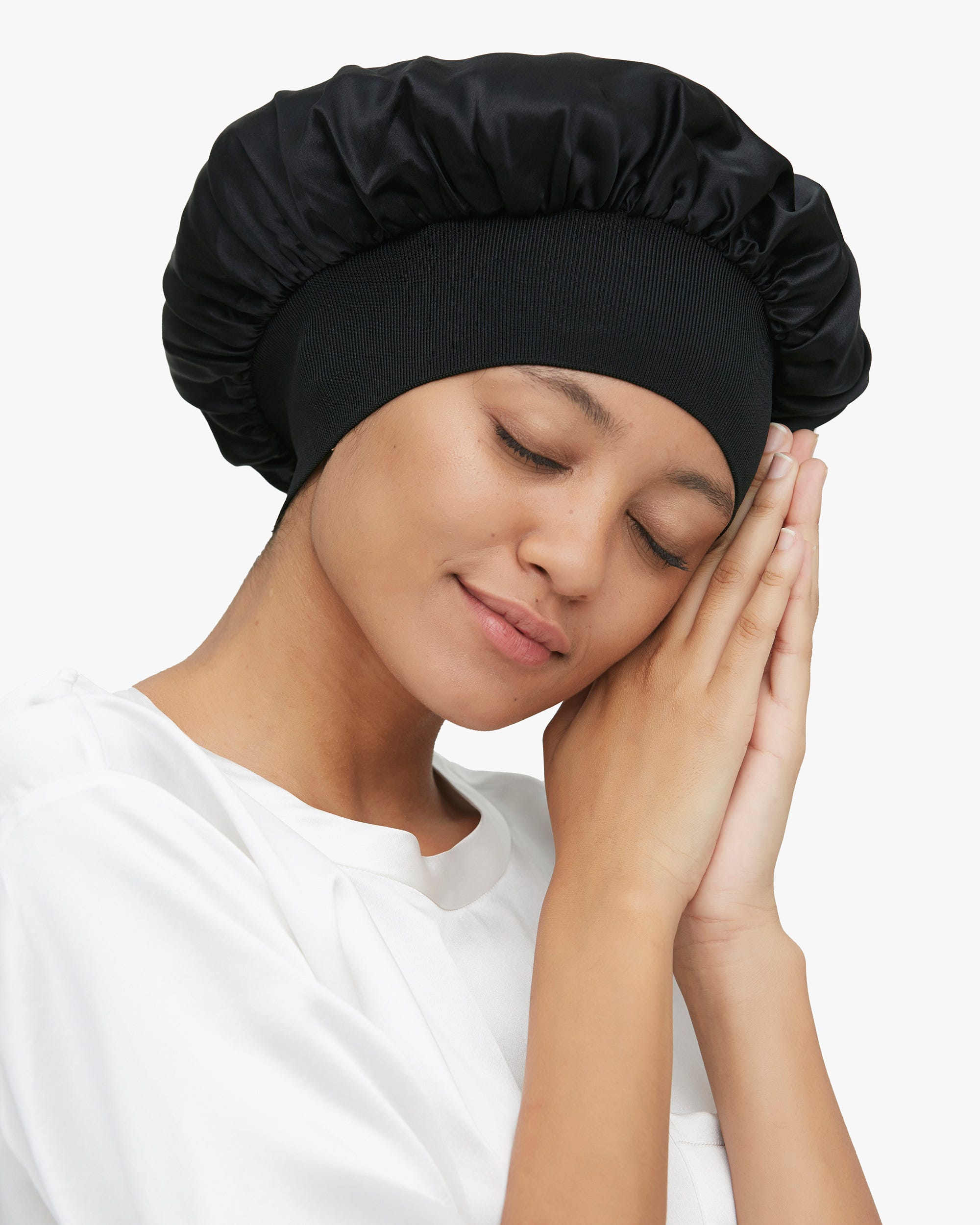 Traceless Half Elastic Silk Sleep Cap 