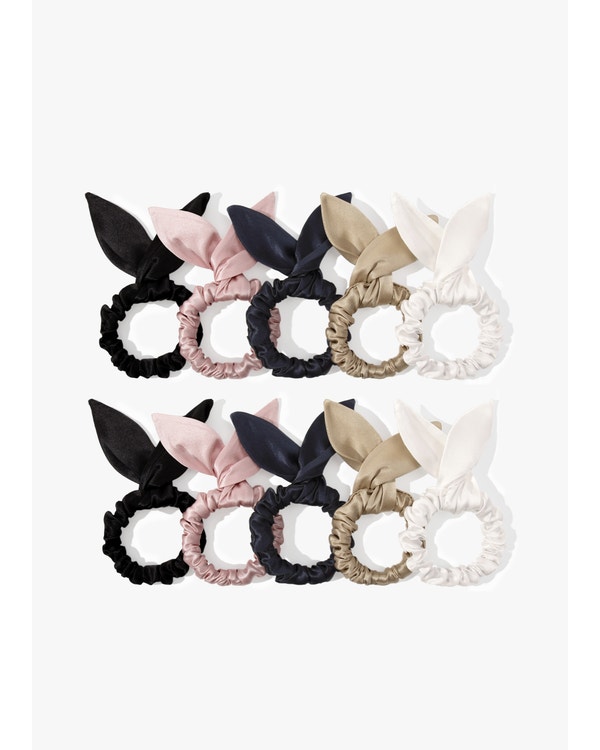 Cute Bunny Ears Silk Scrunchie