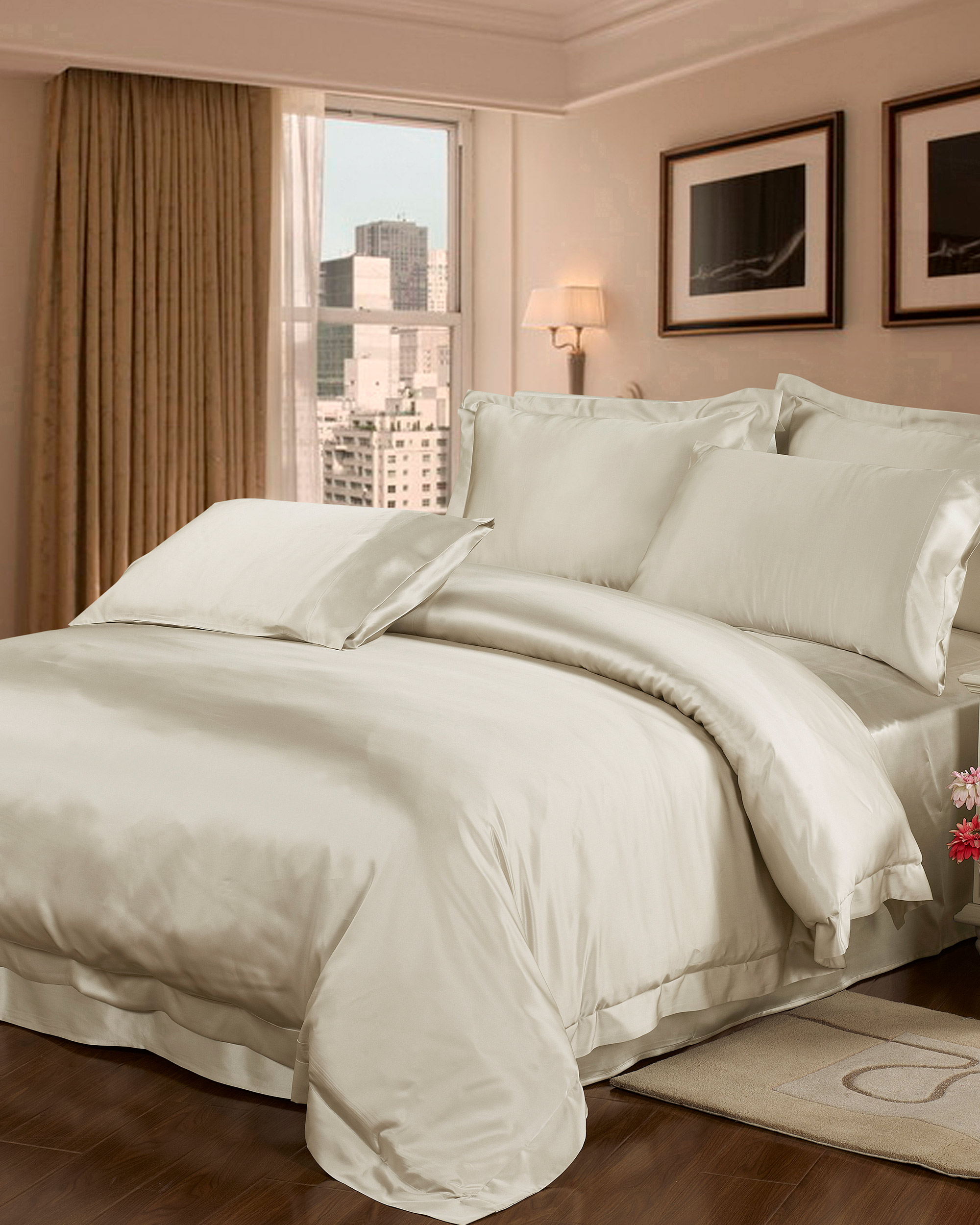 100 Pure Silk Bed Set Queen, King Bedding Sets