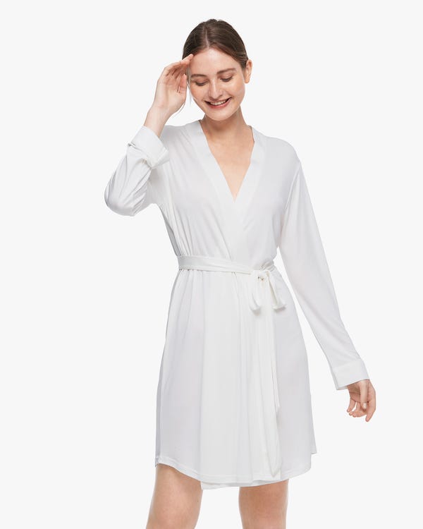 Washable Silk Knitted Robe For Women