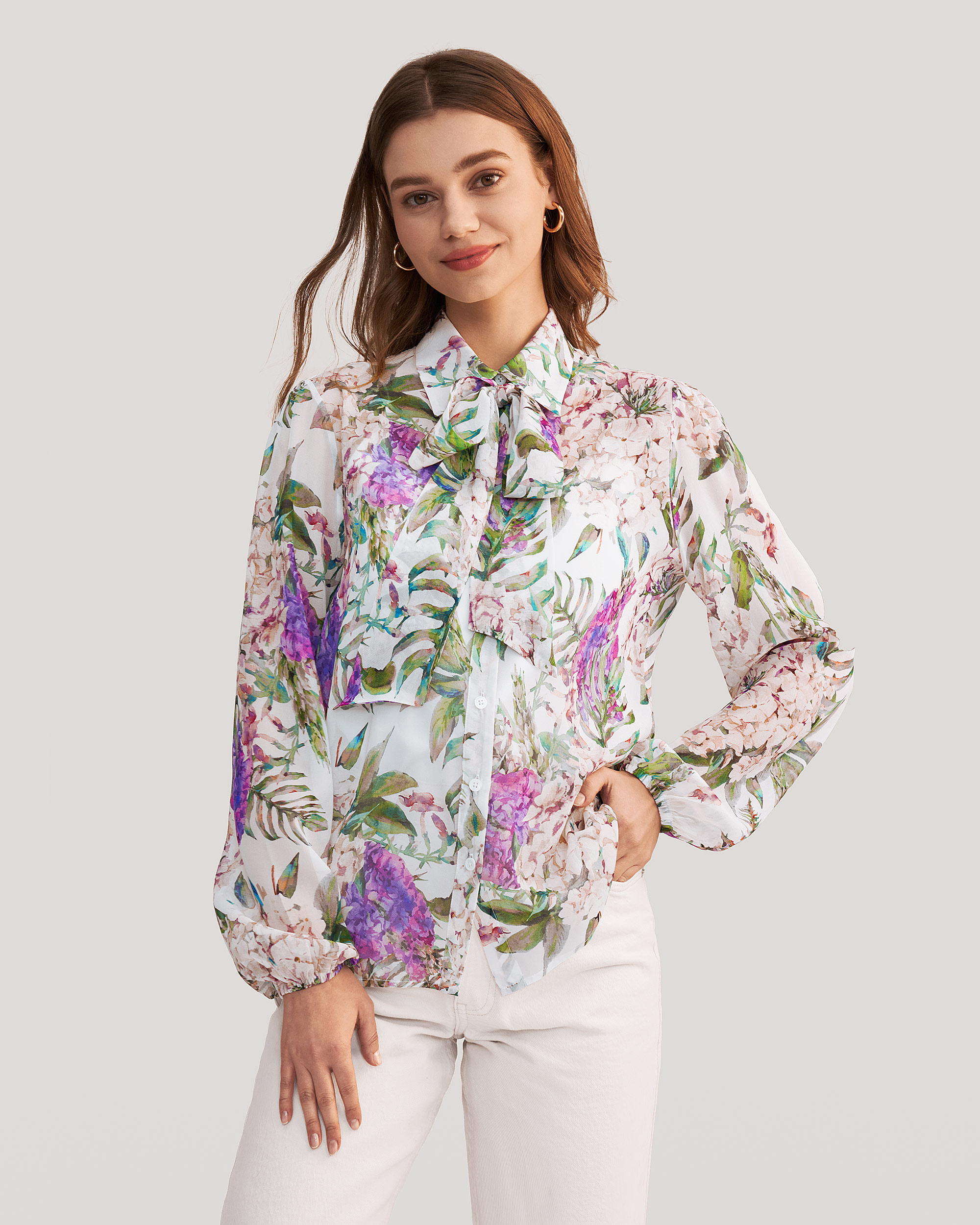 LILYSILK X MIM Floral 2 in 1 Silk Blouse