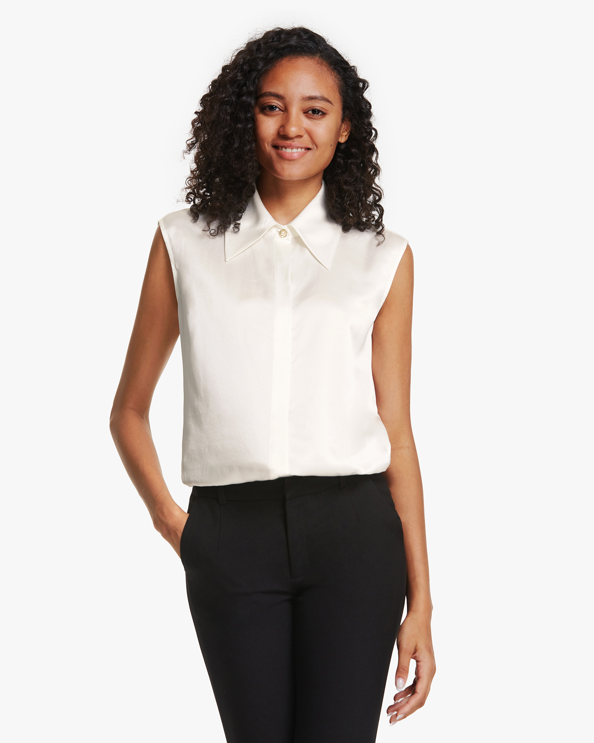camisa seda mujer