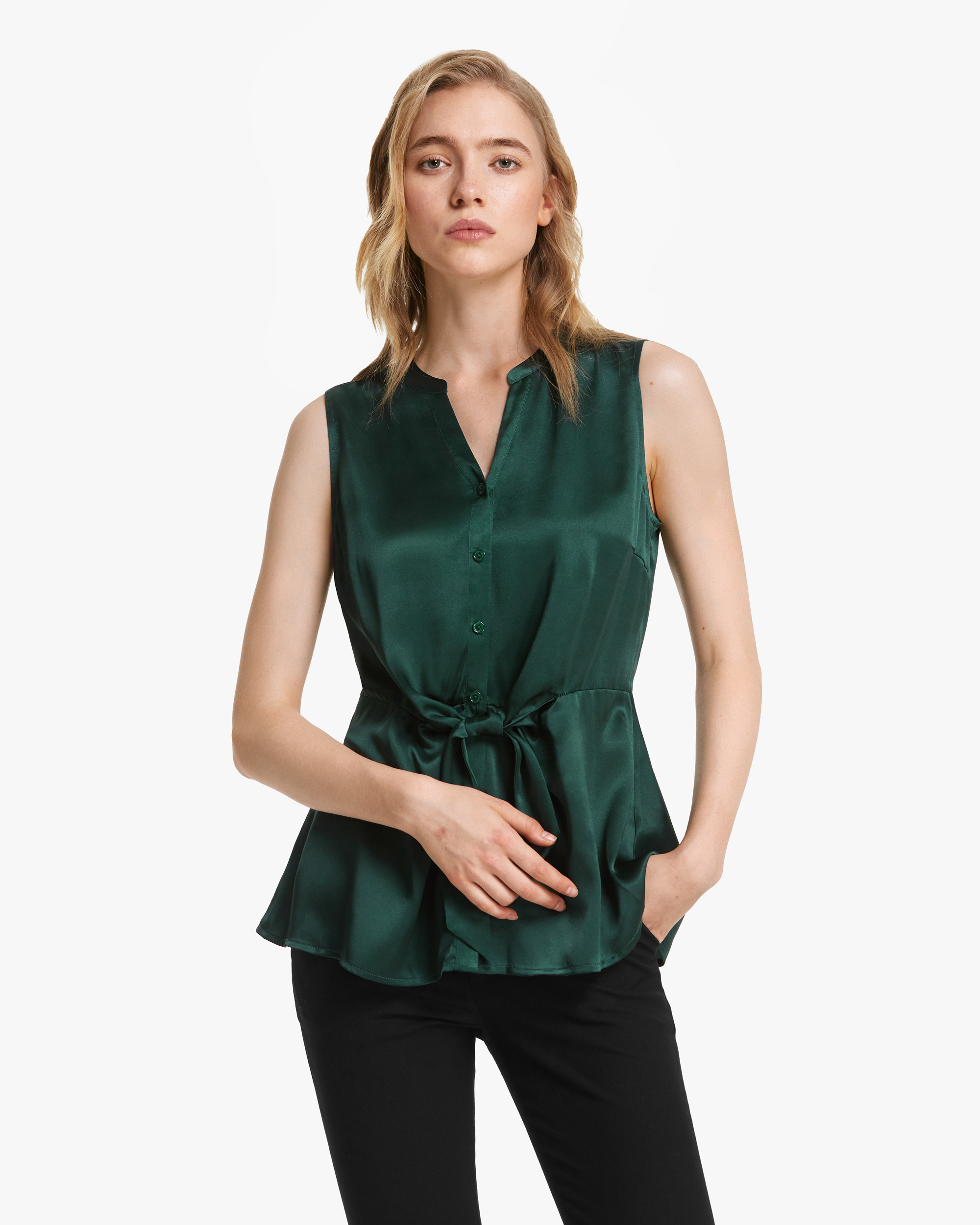 camisa seda mujer