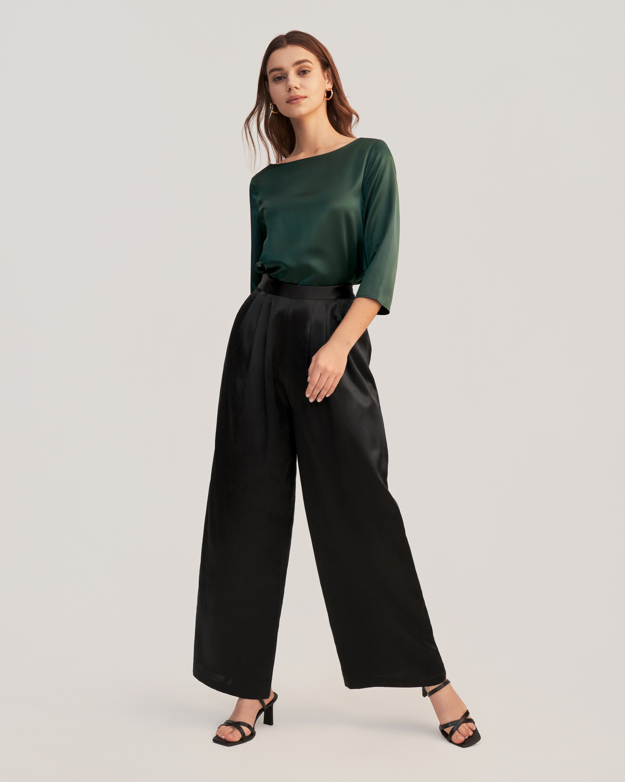 Buy Womens Pleated High Waisted Wide Leg Pants Belted Online in India   Etsy