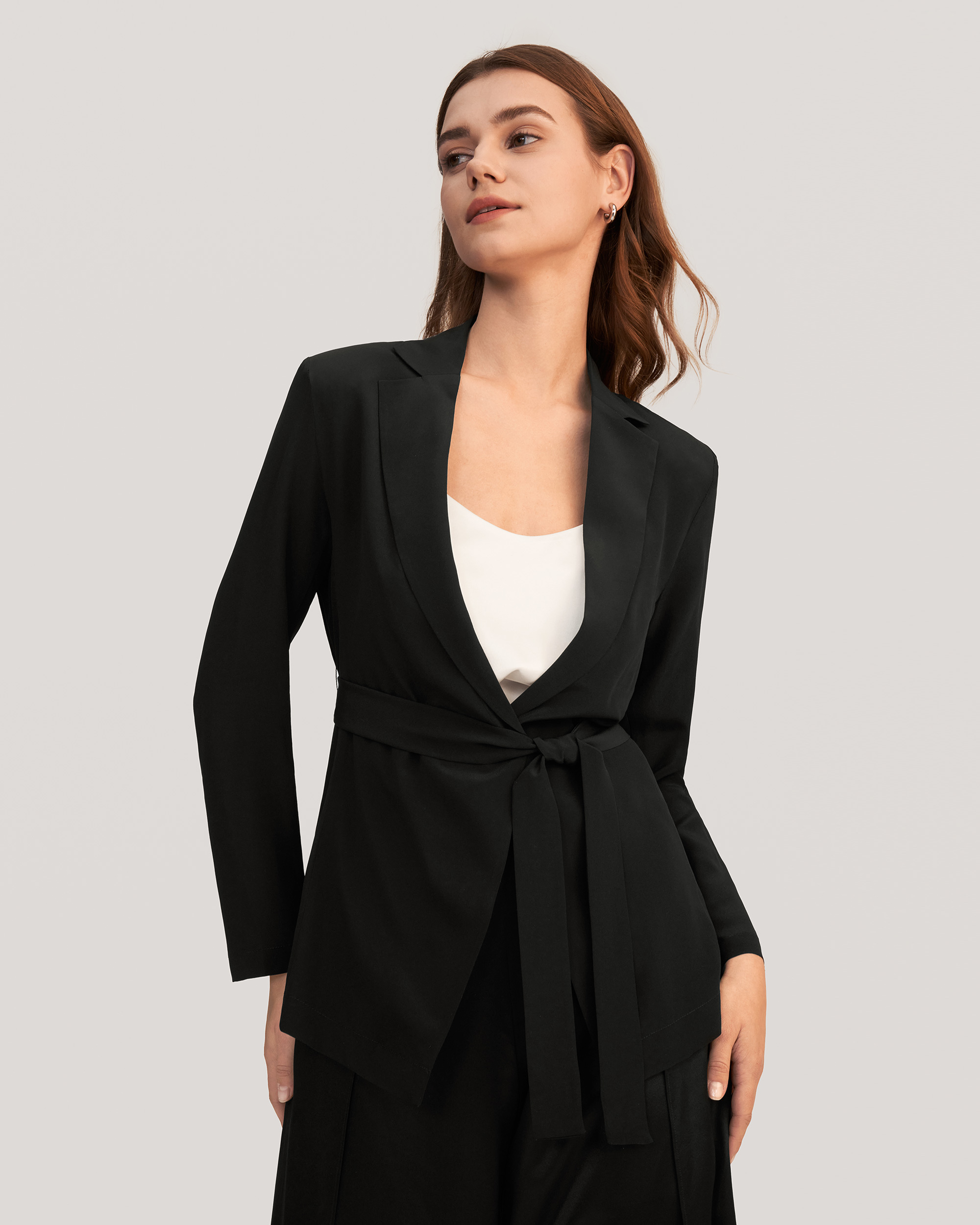 Silk Outwear Black Silk Blazer, Sport Coat, Cardigan