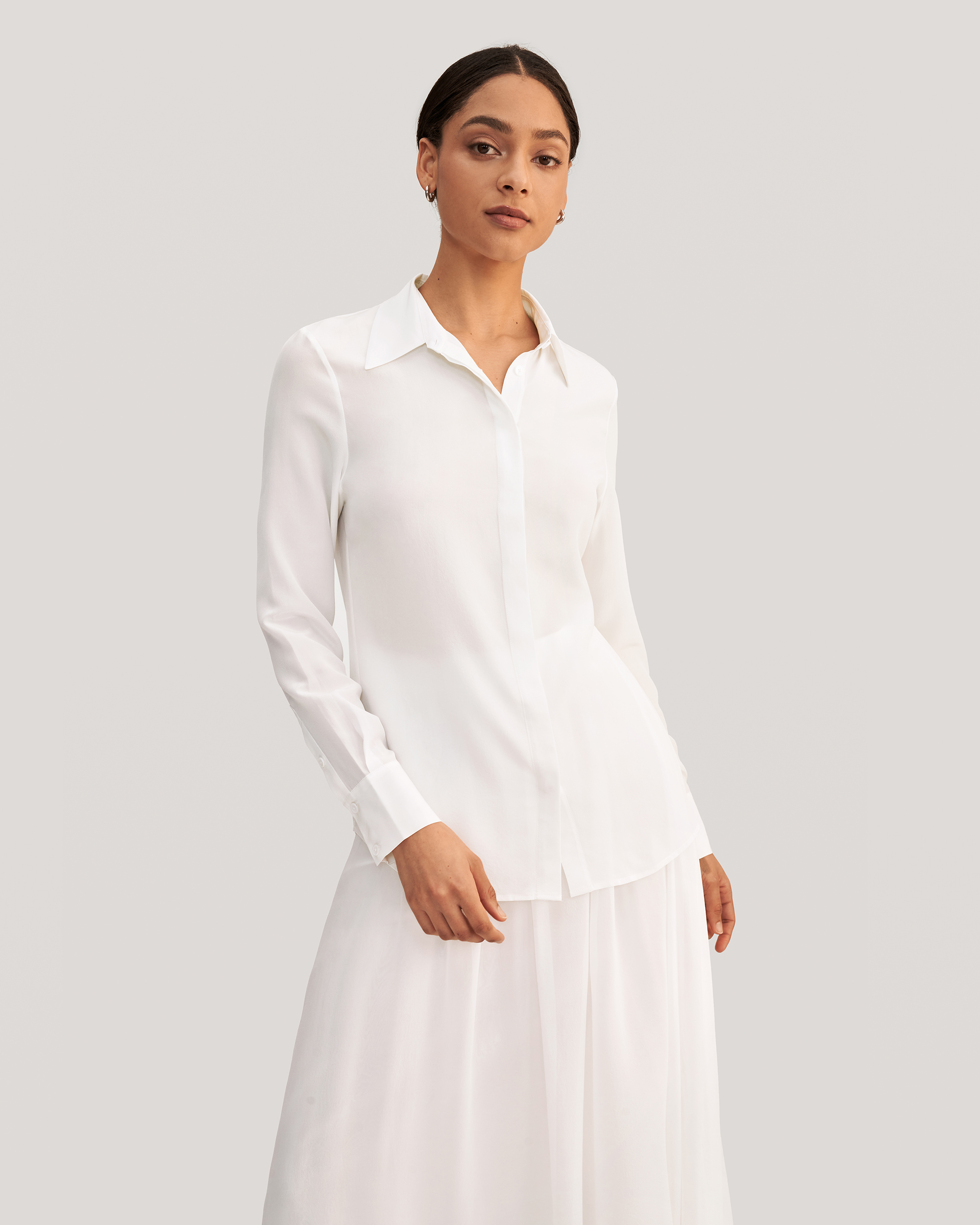 LILYSILK Chemisiers Soie Style De Base Crêpe De Soie, Chemise Basique Léger Et Respirant Chemises - LILYSILK - Modalova