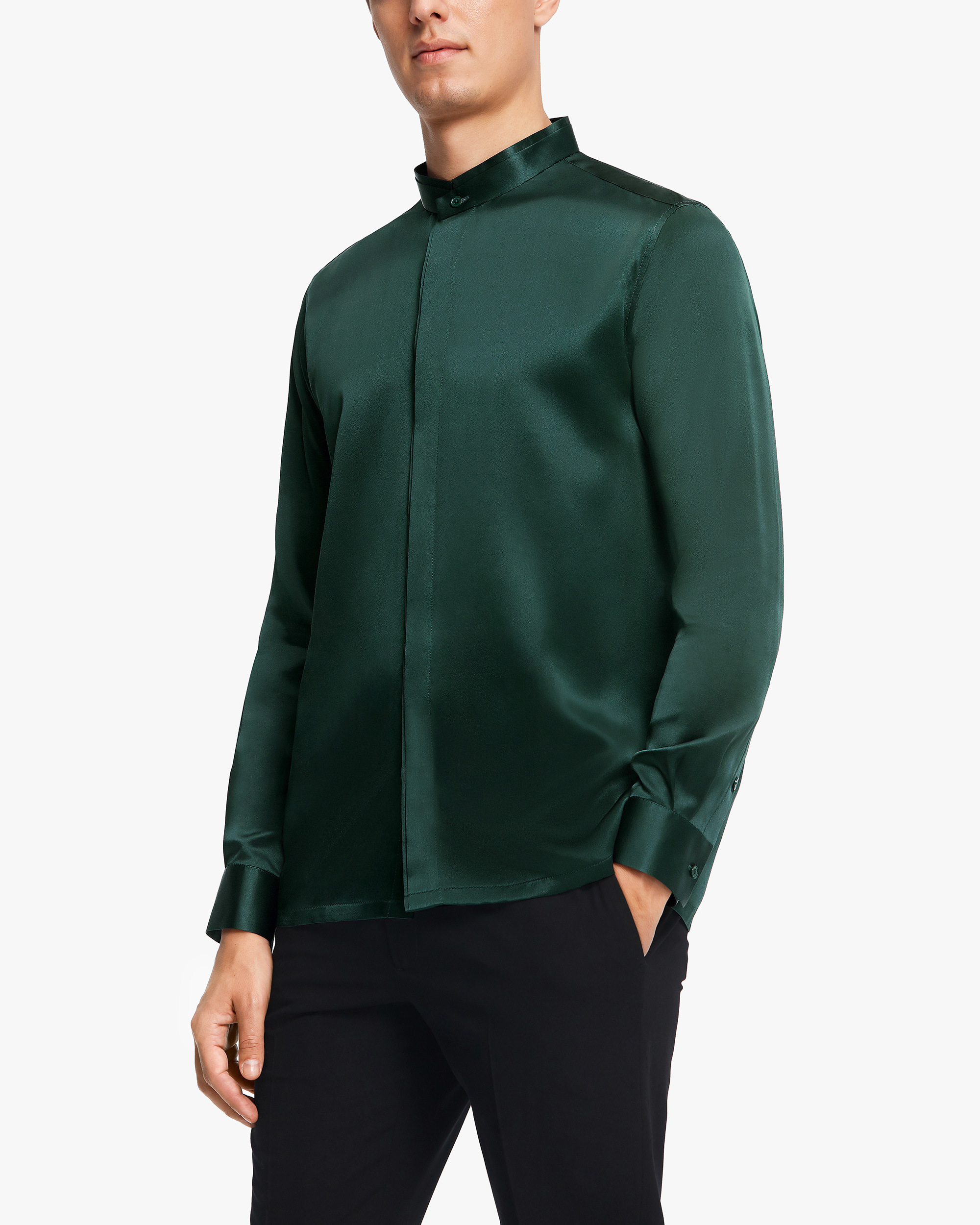 LILYSILK Chemise classique en soie à patte de boutonnage dissimulée L - LILYSILK - Modalova