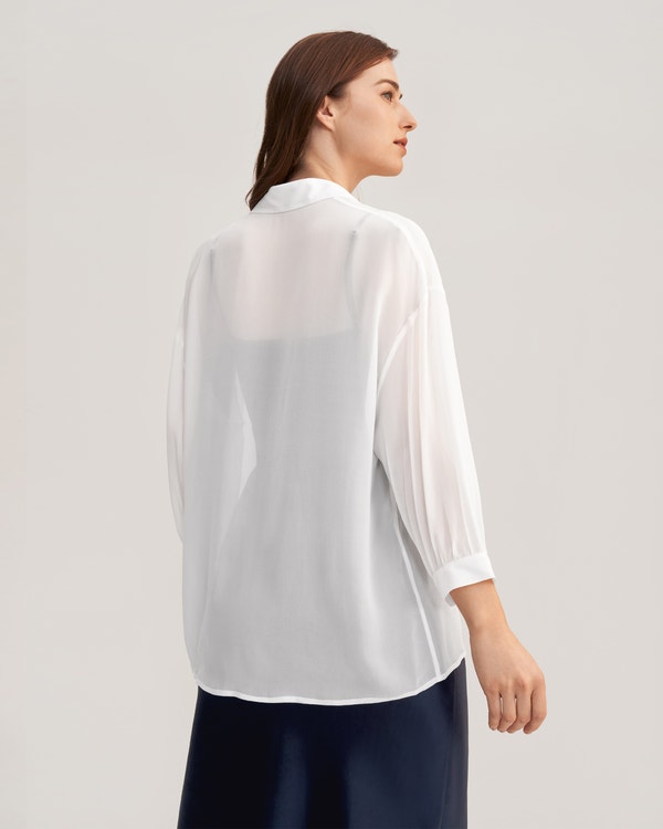 Lace Trim Silk Camisole White S