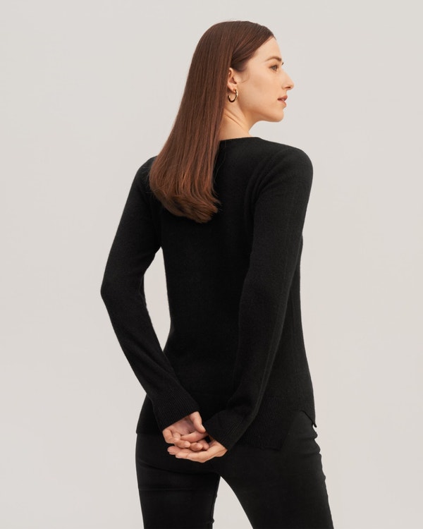 Women concise V-neck Cashmere Sweater