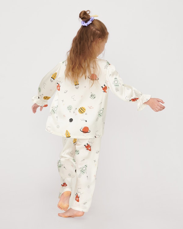Pullover bedruckter Seidenpyjama für Kinder