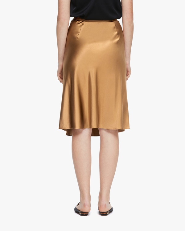 Moderne elegant silke midi nederdel