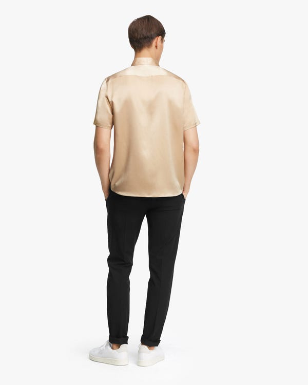 Luxury Short-Sleeved Silk Shirt For Men