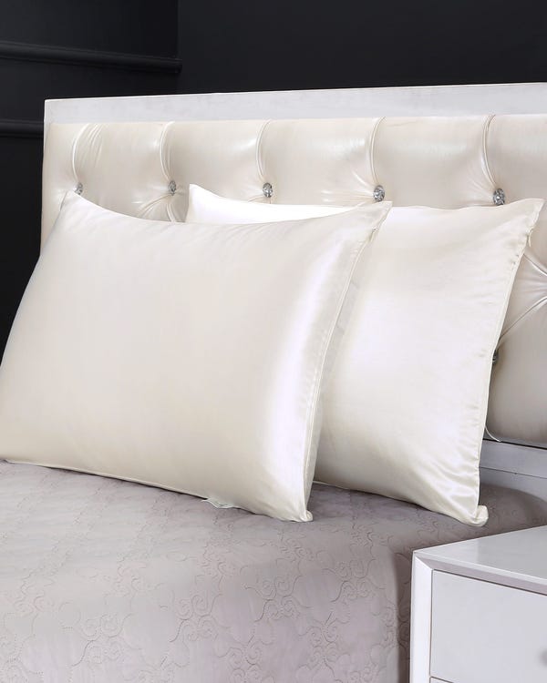 19 Momme Terse Silk Pillowcase with Hidden Zipper Ivory Small