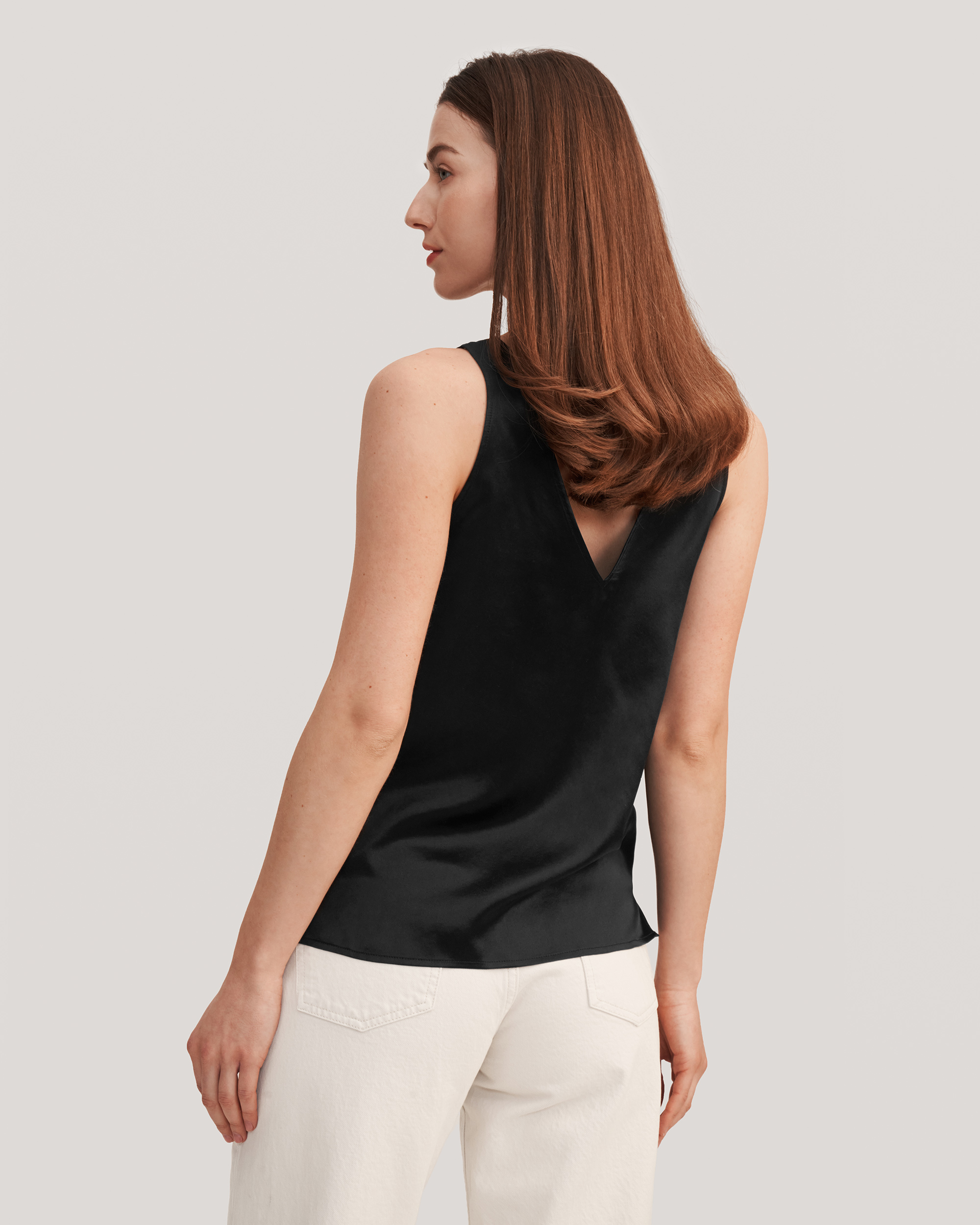 Washable Silk Camisole White, Black Silk Tank Tops