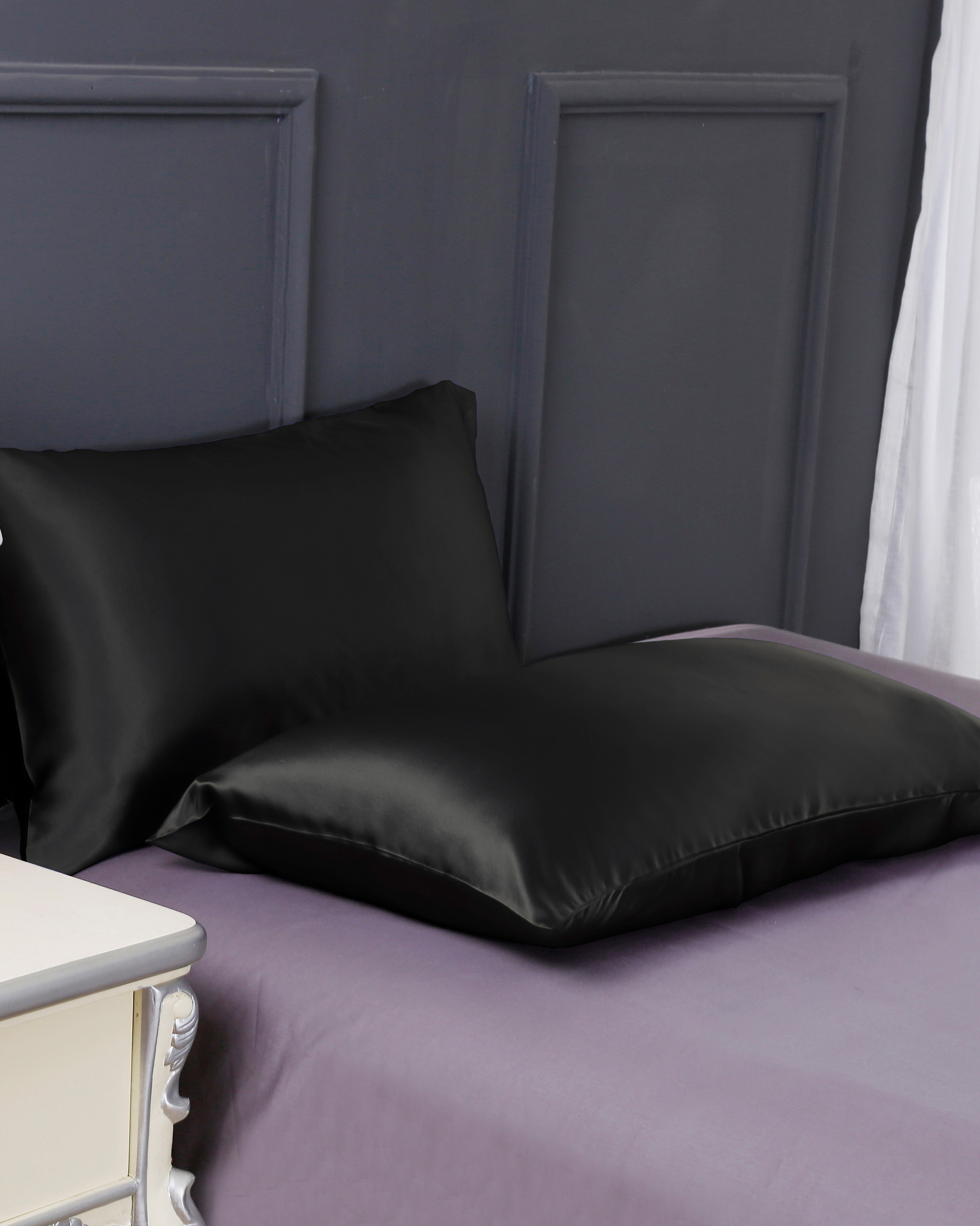 LILYSILK High-End Seidenbezug Kissen Schwarz 50X70Cm