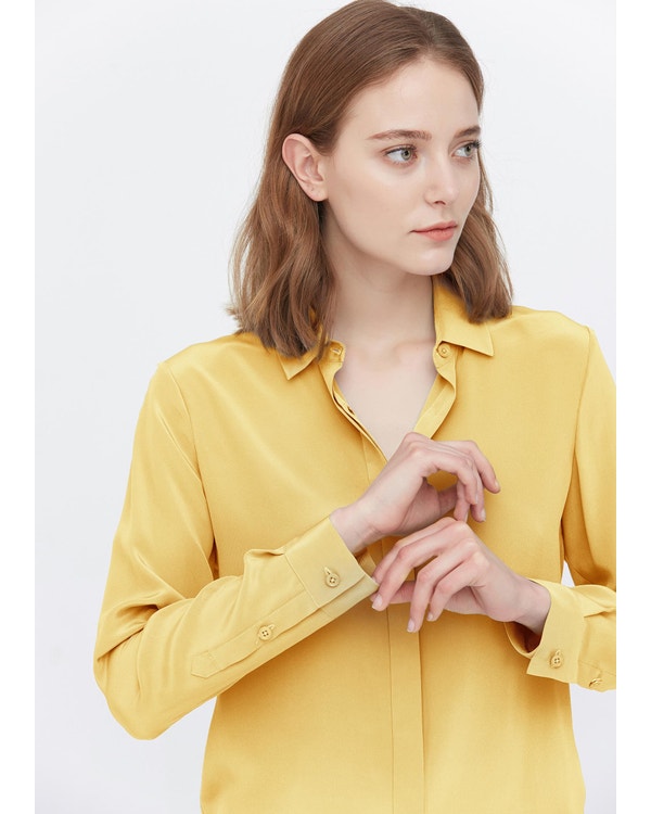 Long Sleeve Soft Versatile Silk Shirt