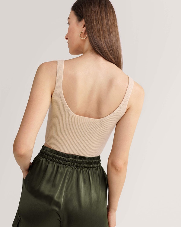 Cashmere Knitted Crop Tank