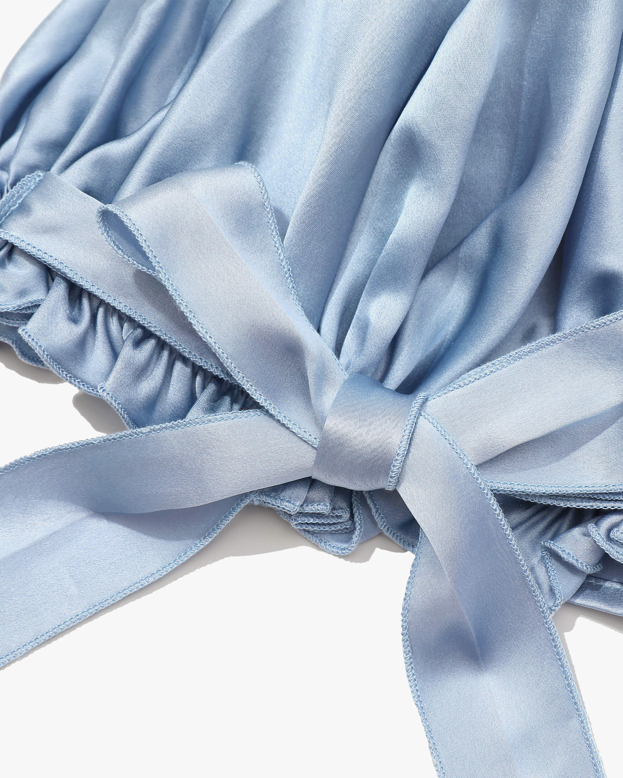 Silk Night Sleep Cap with Ribbons