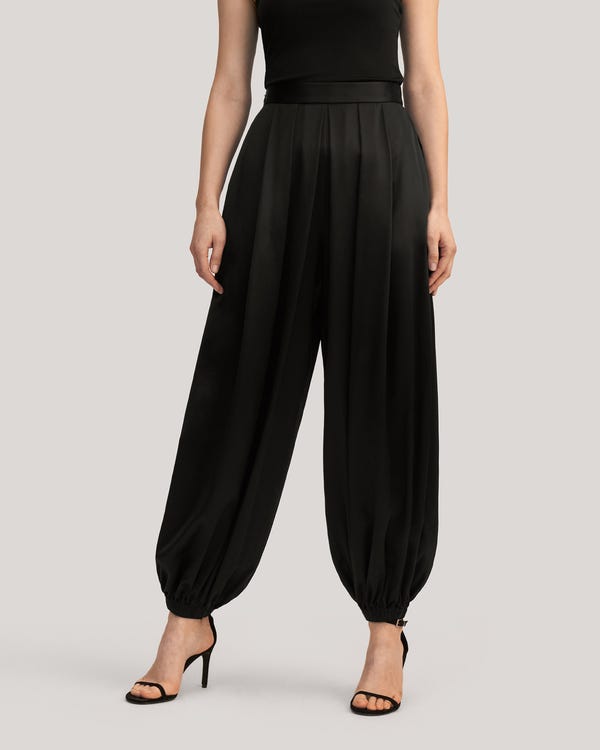 Nerium Silk Pleated Relaxed Pants