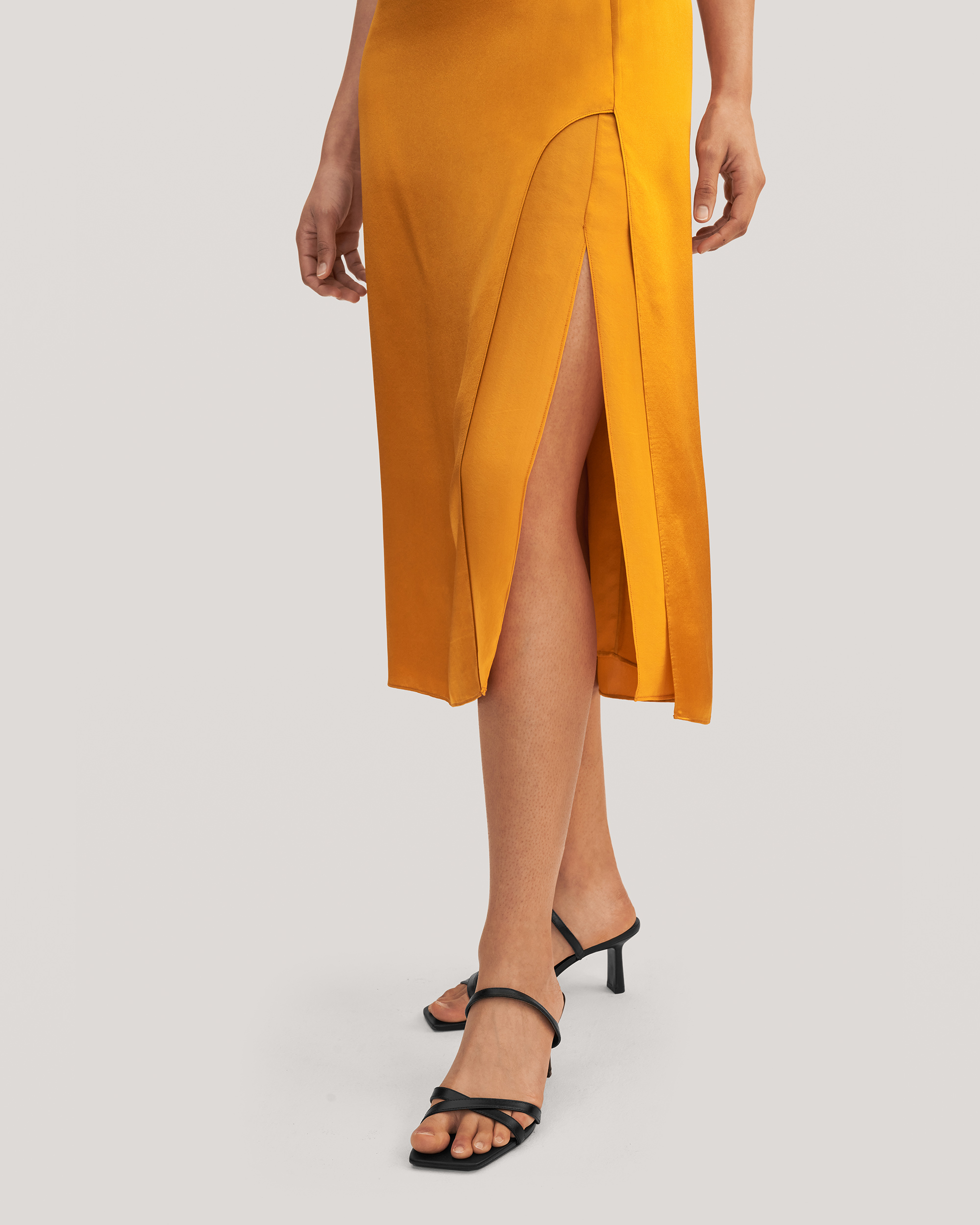 LILYSILK Jupe Longue Soie Conception En Couches, Côté Fendu Soie Extensible De Qualité Respirant Super Léger Jupes - 10 - LILYSILK - Modalova