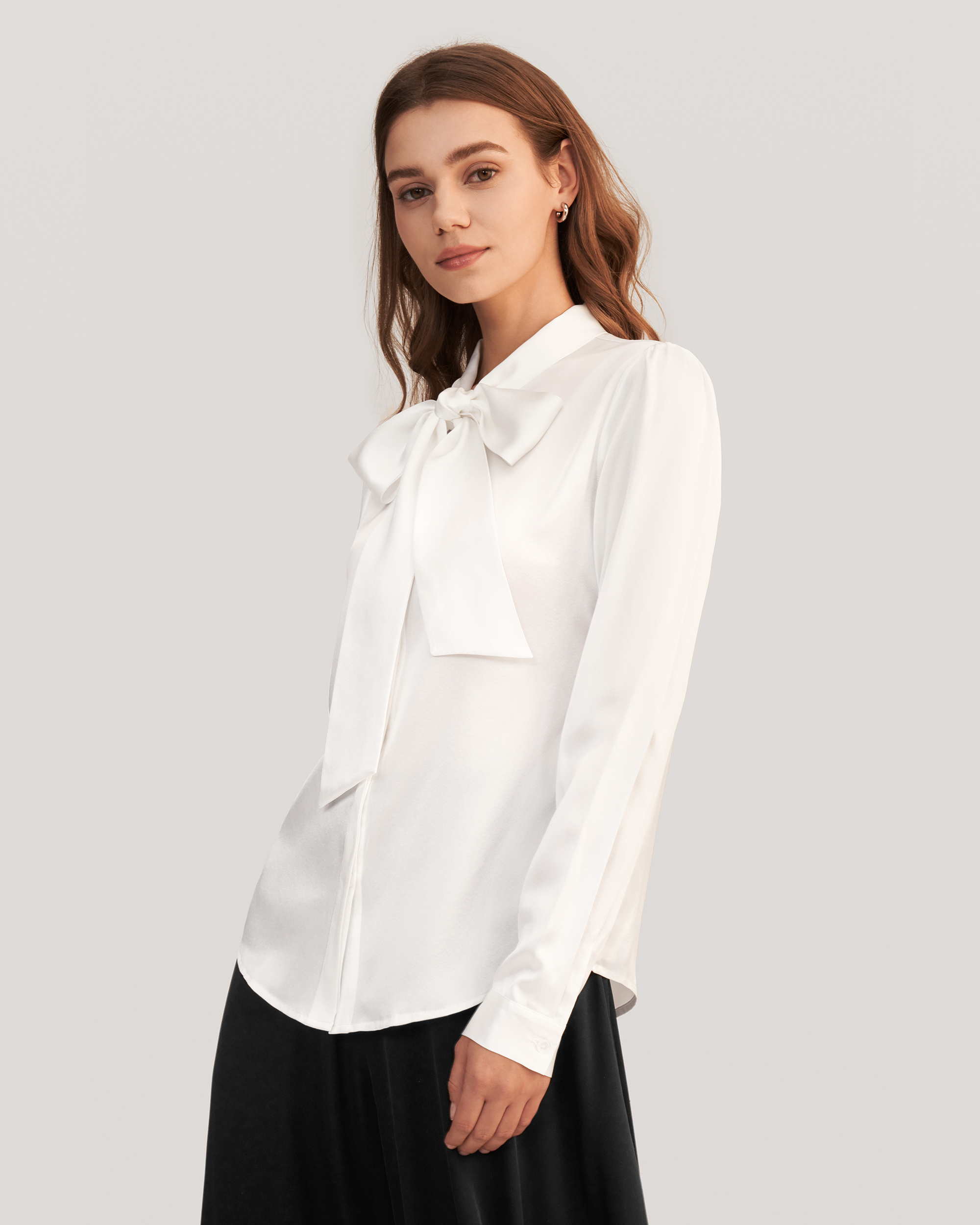 LILYSILK Blouse en Soie avec Nœud Papillon L - LILYSILK - Modalova