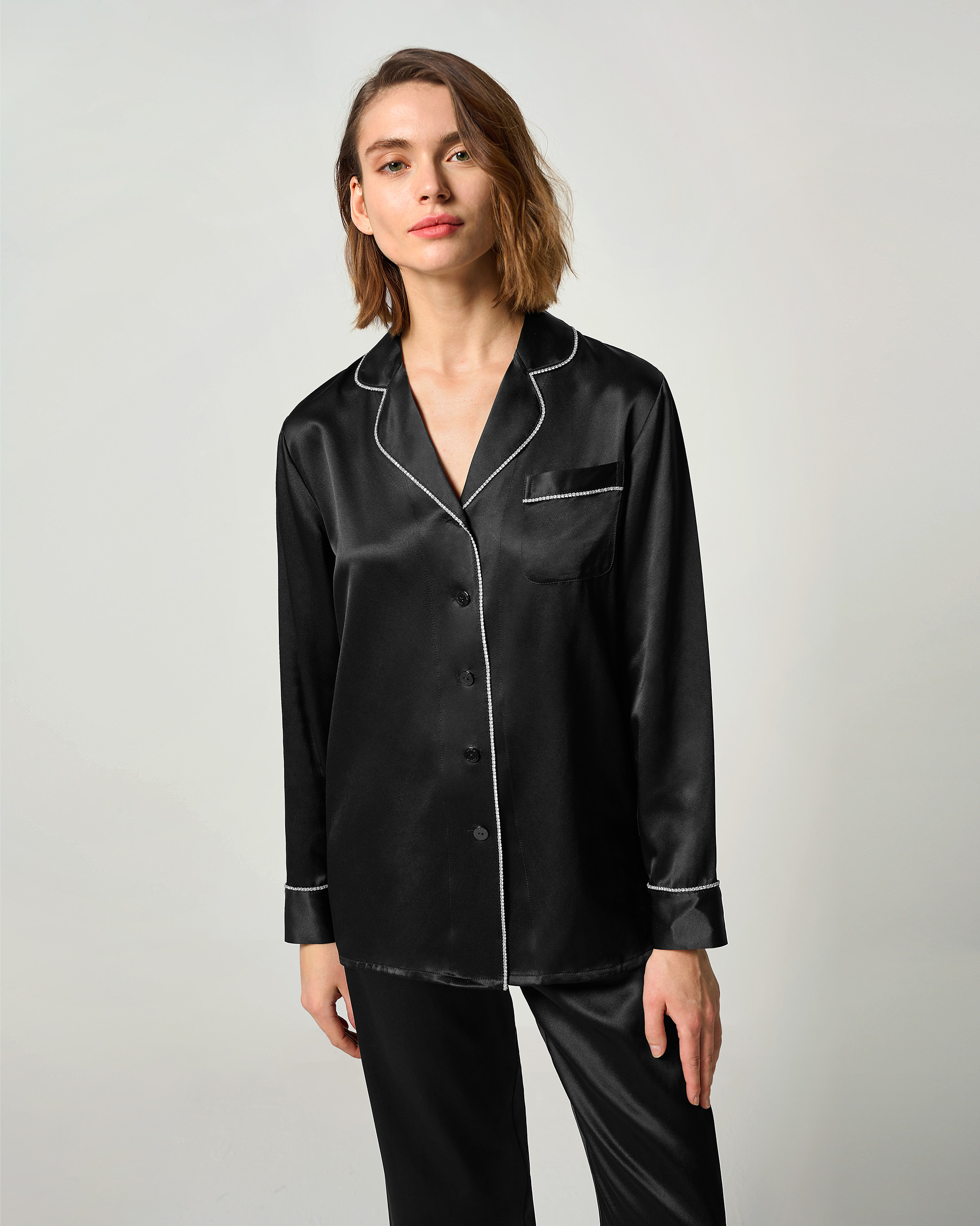 LILYSILK Pyjama Femme Soie L Noir - LILYSILK - Modalova