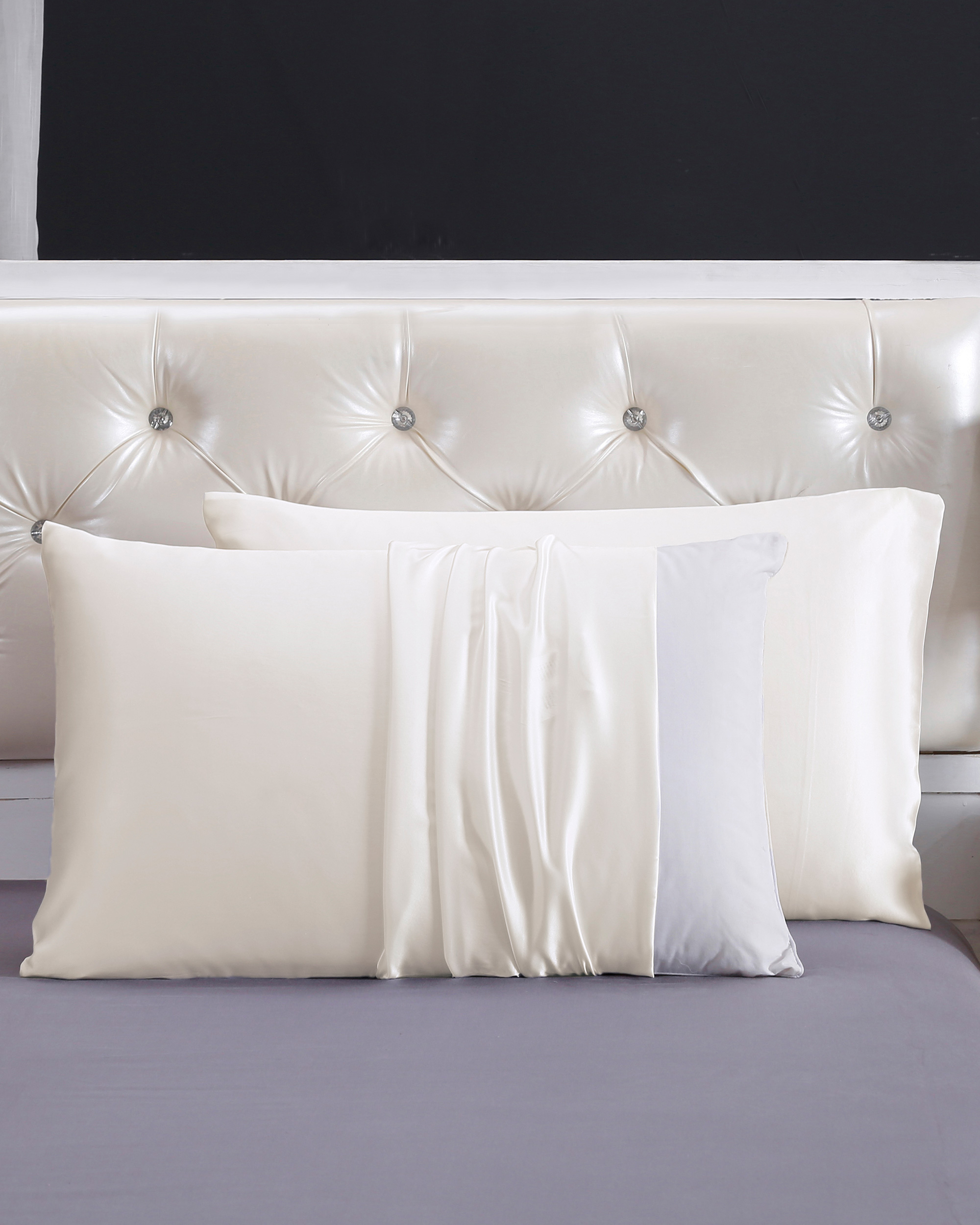 LILYSILK Seiden Kissenbezug Weiß Deutschland 100% Grade 6A Maulbeerseide Die Nachhaltiger Sind Weich Und Gemütlich Kopfkissenbezüge 40X80Cm