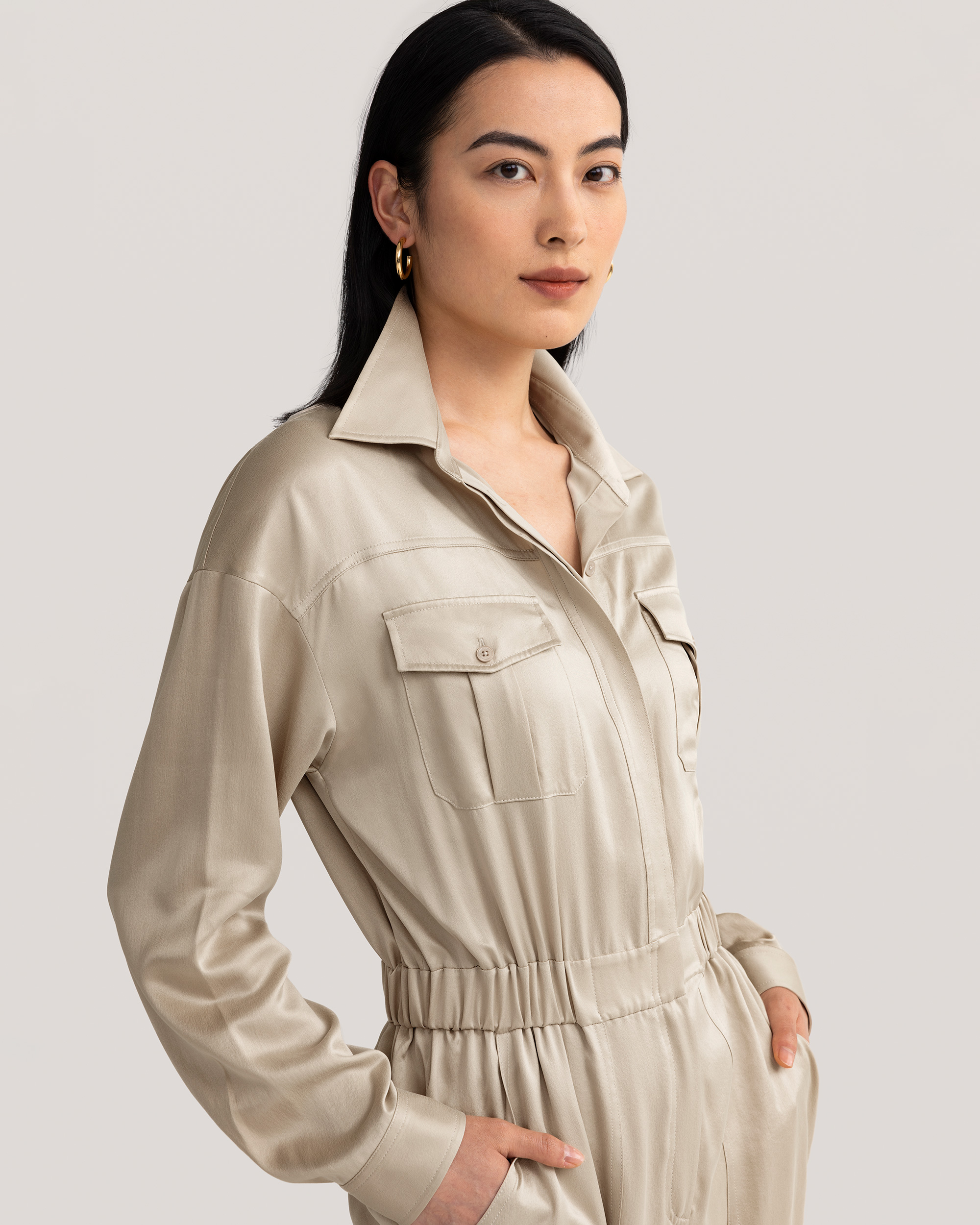 LILYSILK Combinaison Soie Style Workwear Combinaison Militaire Safari Résistant Aux Rides Pantalon XXL - LILYSILK - Modalova