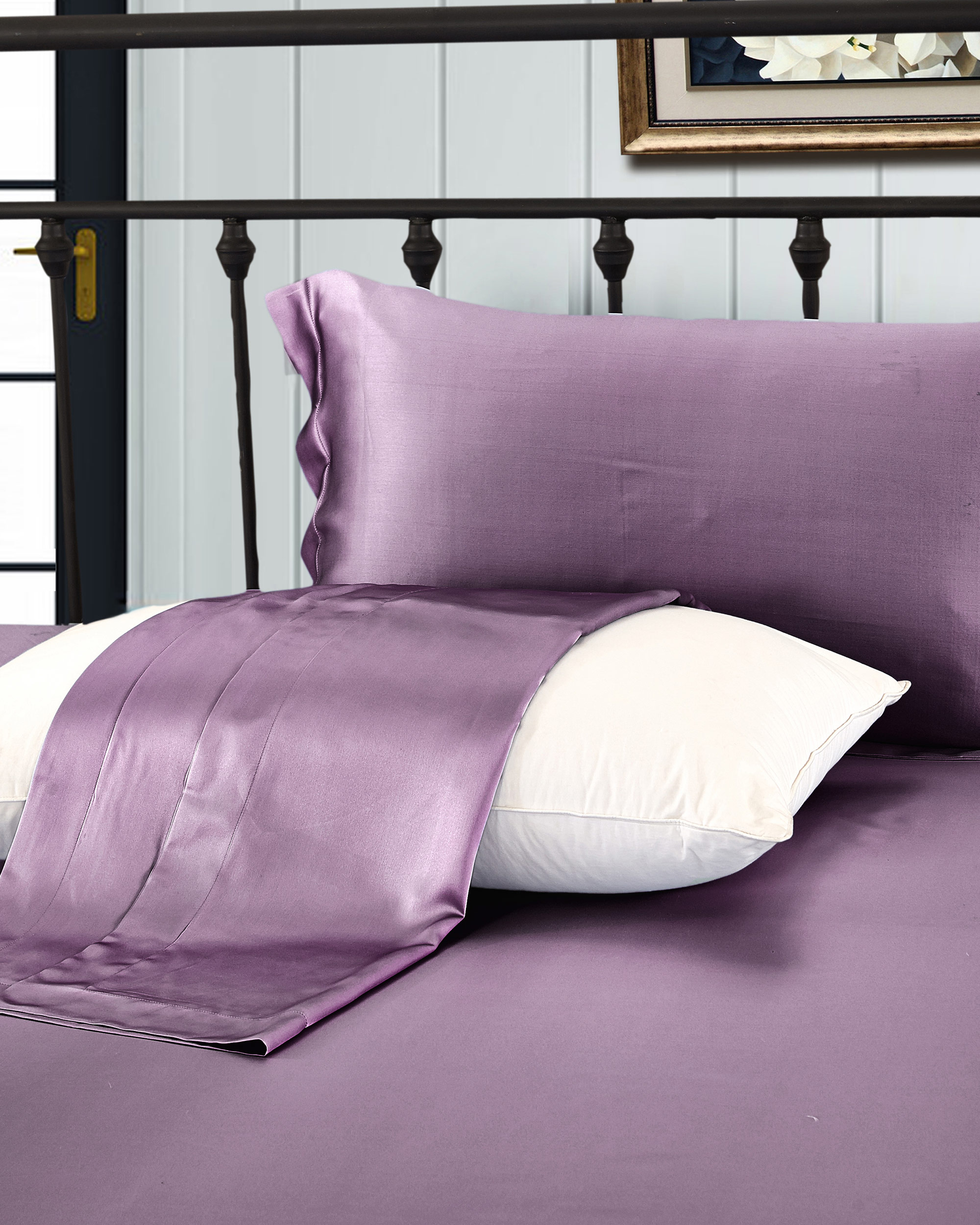 LILYSILK Kopfkissenbezug Seide Lavendel Deutschland Reine Seide Inklusiver Als Reißverschlusstyp Weich Und Gemütlich Kopfkissenbezüge 40X80Cm