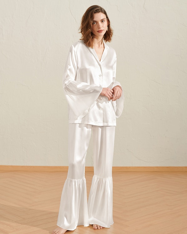 Eye-catching Silk Pajama Set