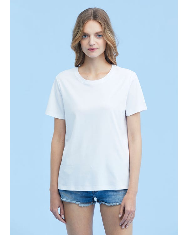 Basic Silk Cotton Blend T-shirts