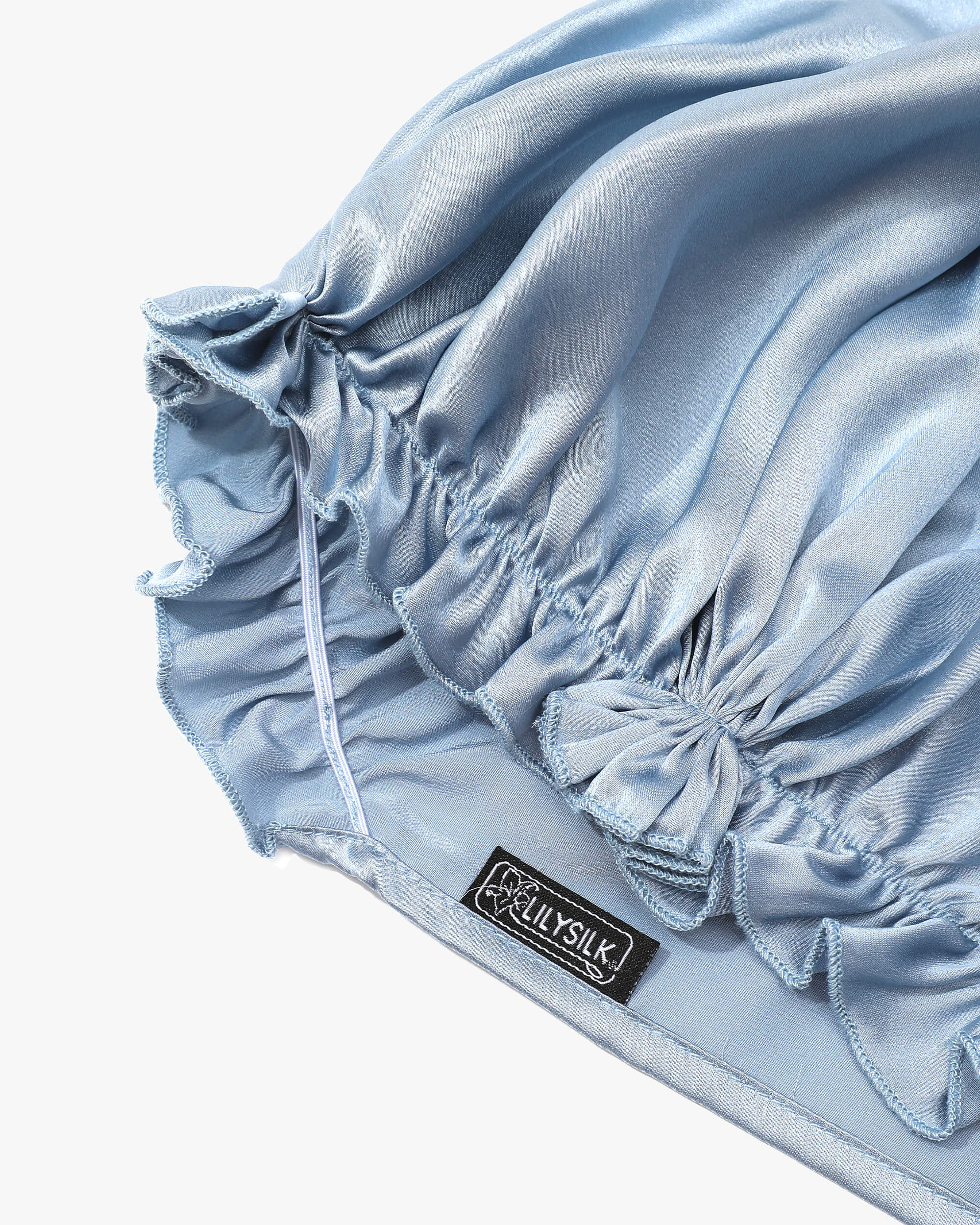 Silk Night Sleep Cap with Ribbons