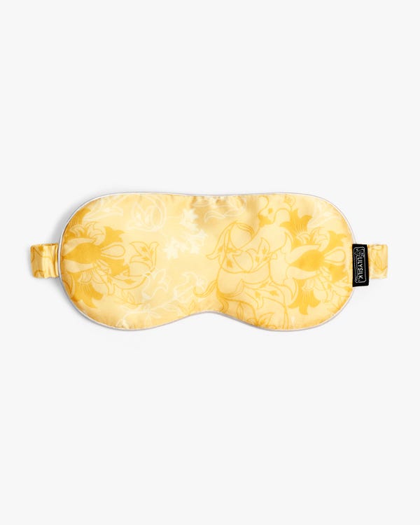 Exquisite Lily Print Sleep Mask Gold-Lily-Print