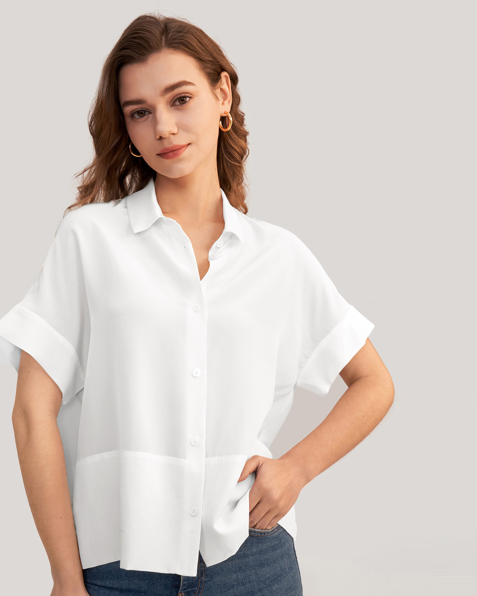 LILYSILK chemise en soie Tshirt Style Loisir Soie Manches Courtes - LILYSILK - Modalova