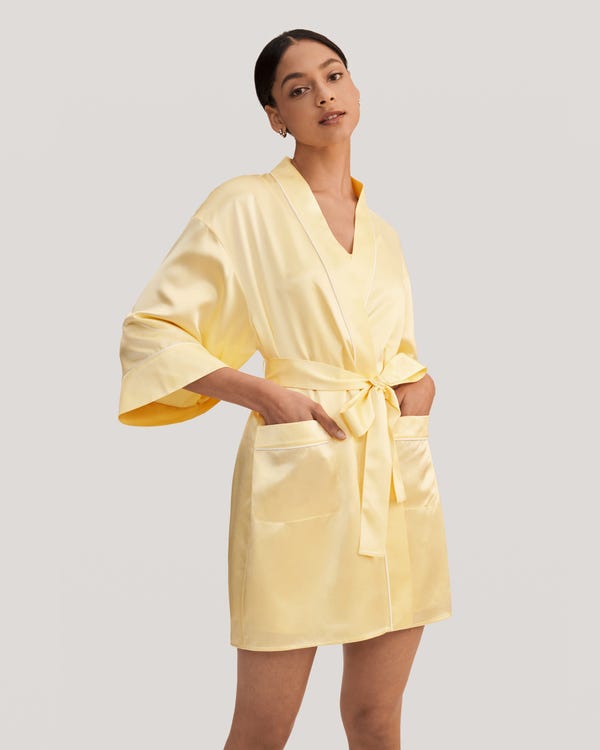 Golden Cocoon Nightdress and Robe Set​