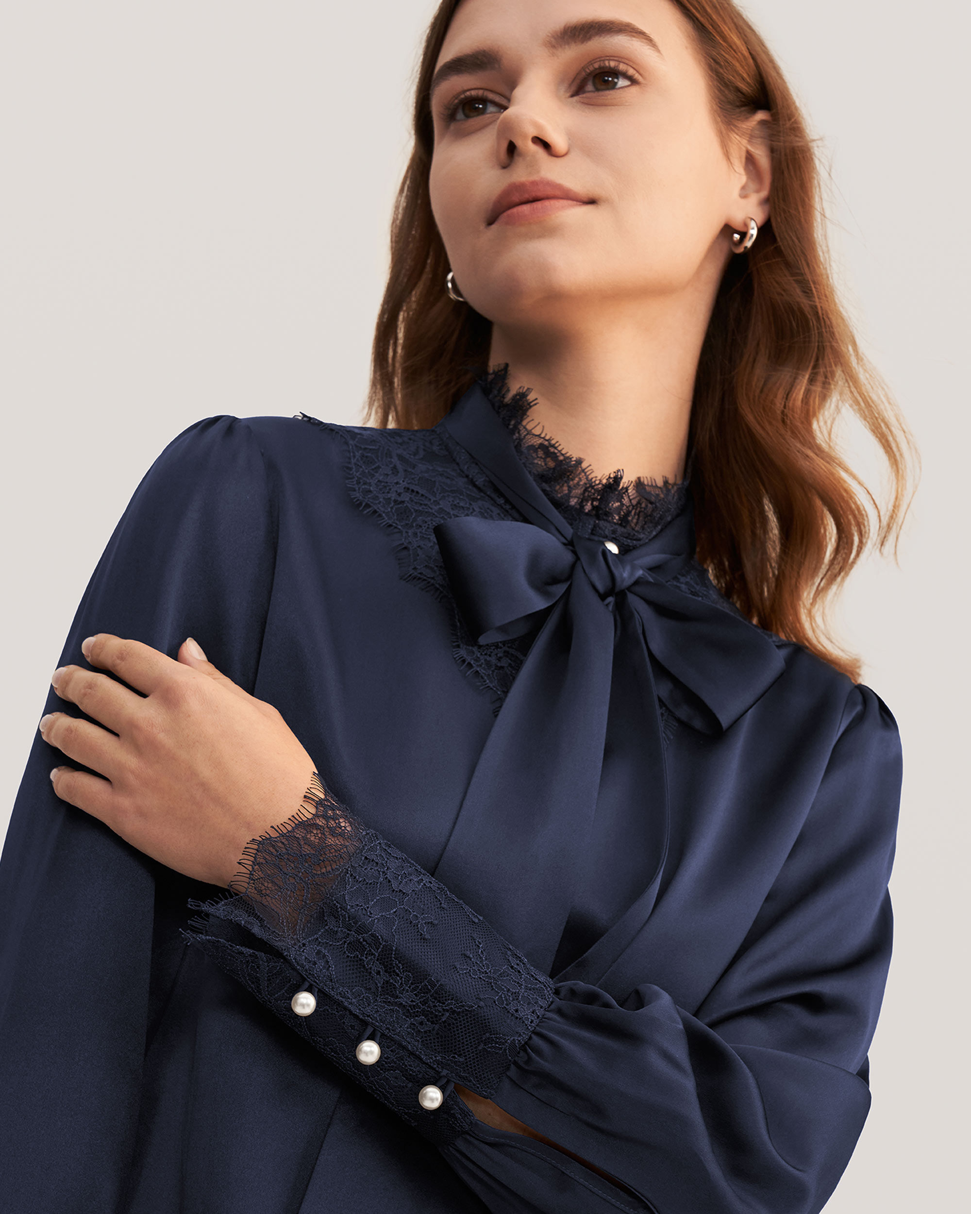 LILYSILK Chemisier En Soie France Basique Blouse En Soie 100% Soie Charmeuse Vetement De Soie XS - LILYSILK - Modalova