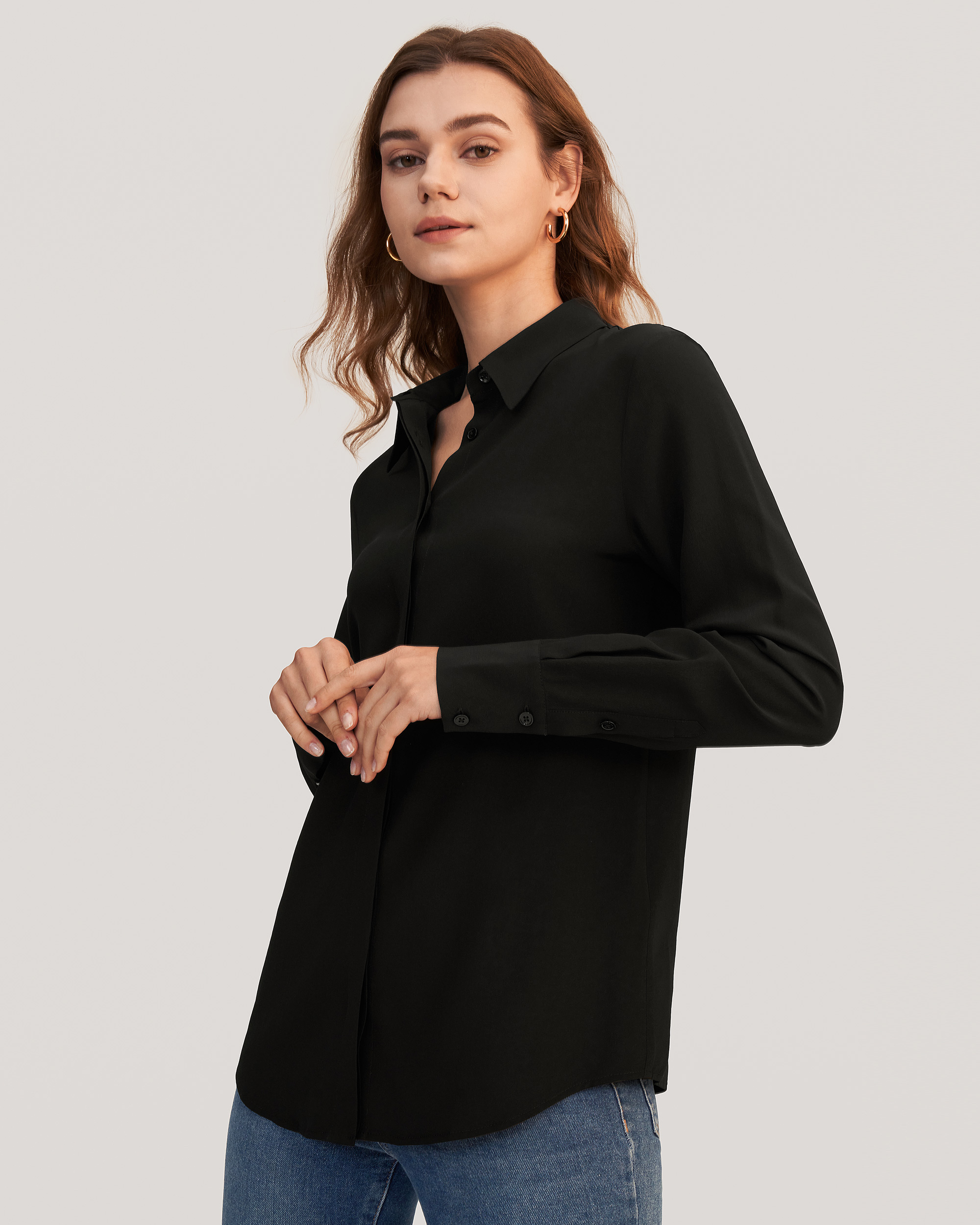 LILYSILK Chemisier Soie Style De Base 100% Soie, Chemise Basique Léger Et Résistant Aux Rides Chemises - LILYSILK - Modalova