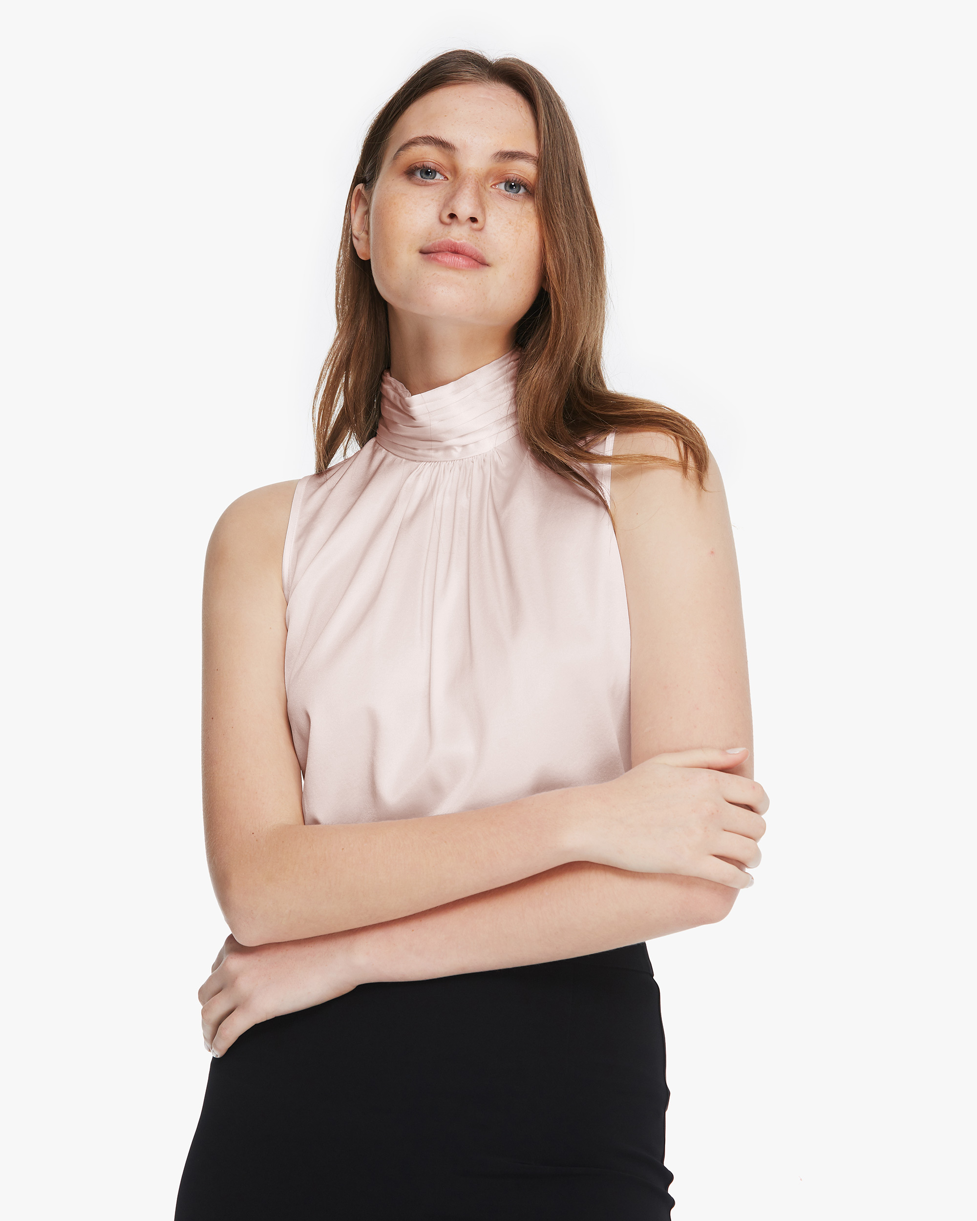 Silk deals mock neck
