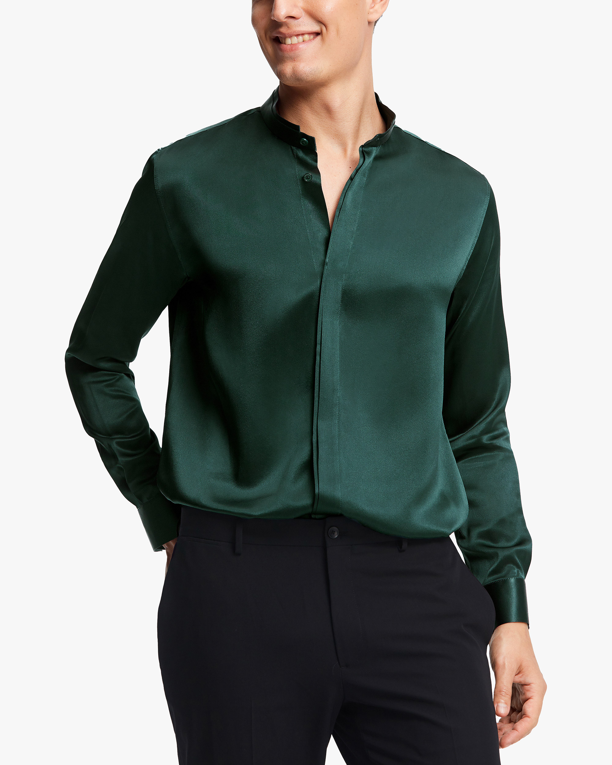 LILYSILK Chemisier Soie France Chemise Classique En Soie À Patte De Boutonnage Dissimulée - LILYSILK - Modalova