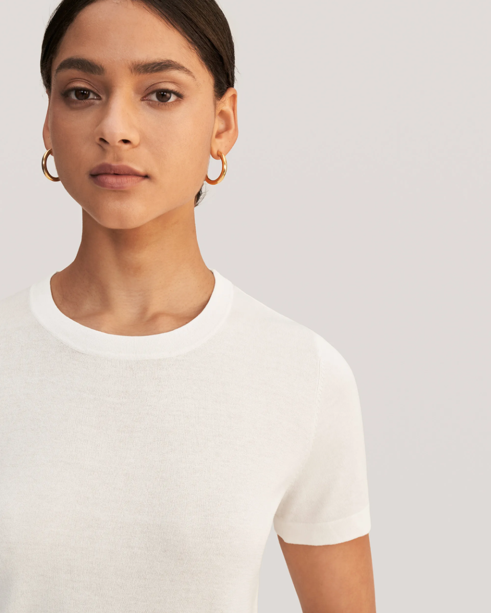 Silk knit t shirt new arrivals