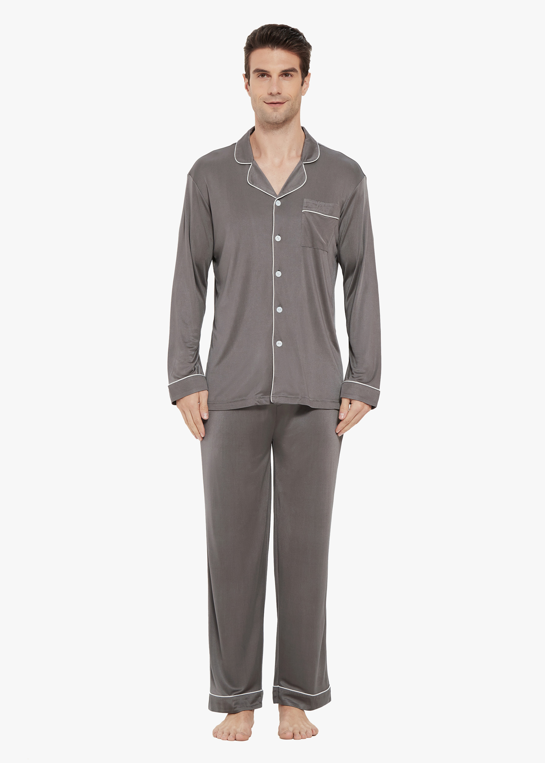 Washable & Durable Silk Mens Pajamas Affordable Price Designer Style