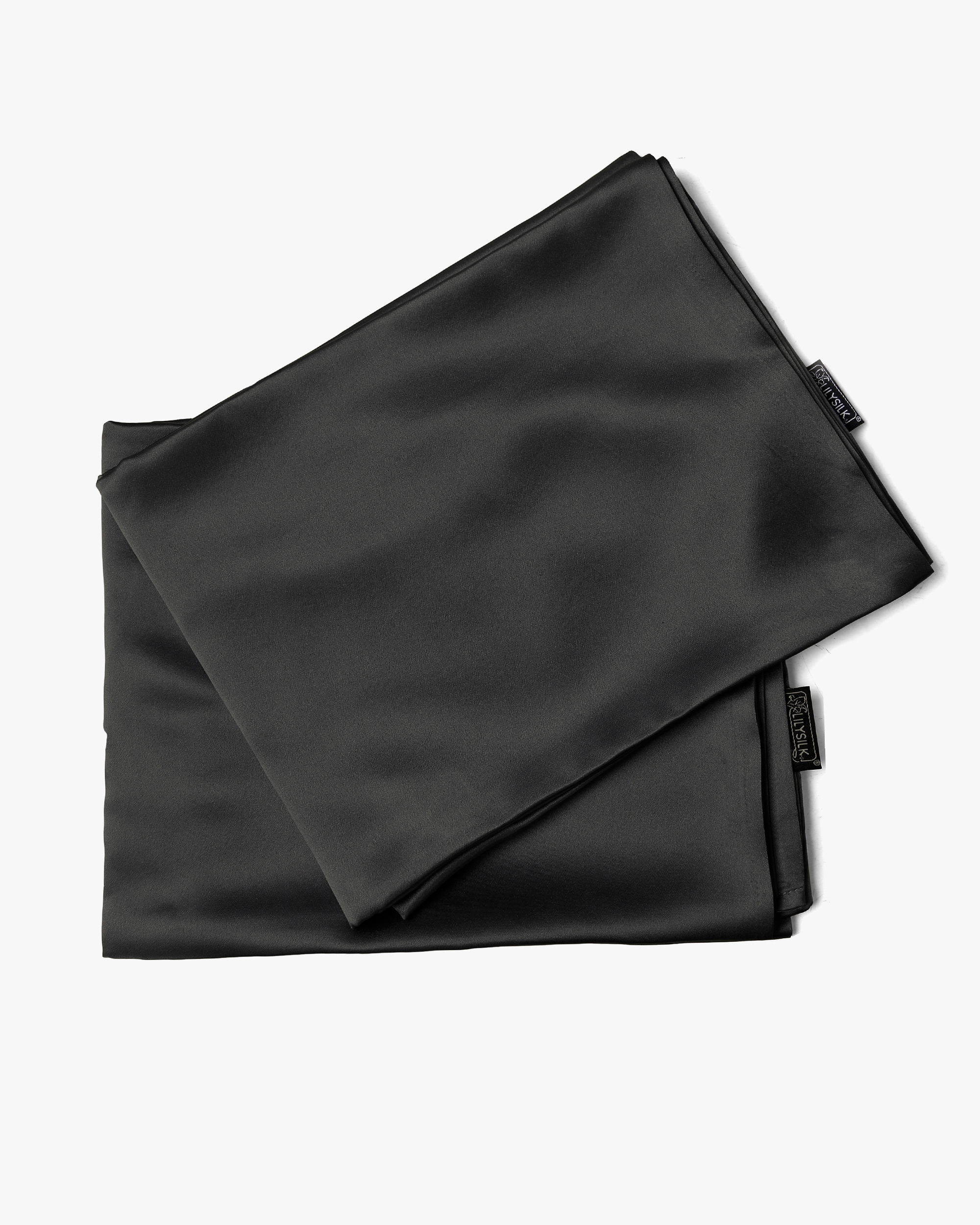 LILYSILK Seiden Kopfkissenbezug Schwarz DE Reine Seide Komfortabel Und Freundlich Für Allergiker Weich Und Gemütlich Kissenhülle 40X40Cm