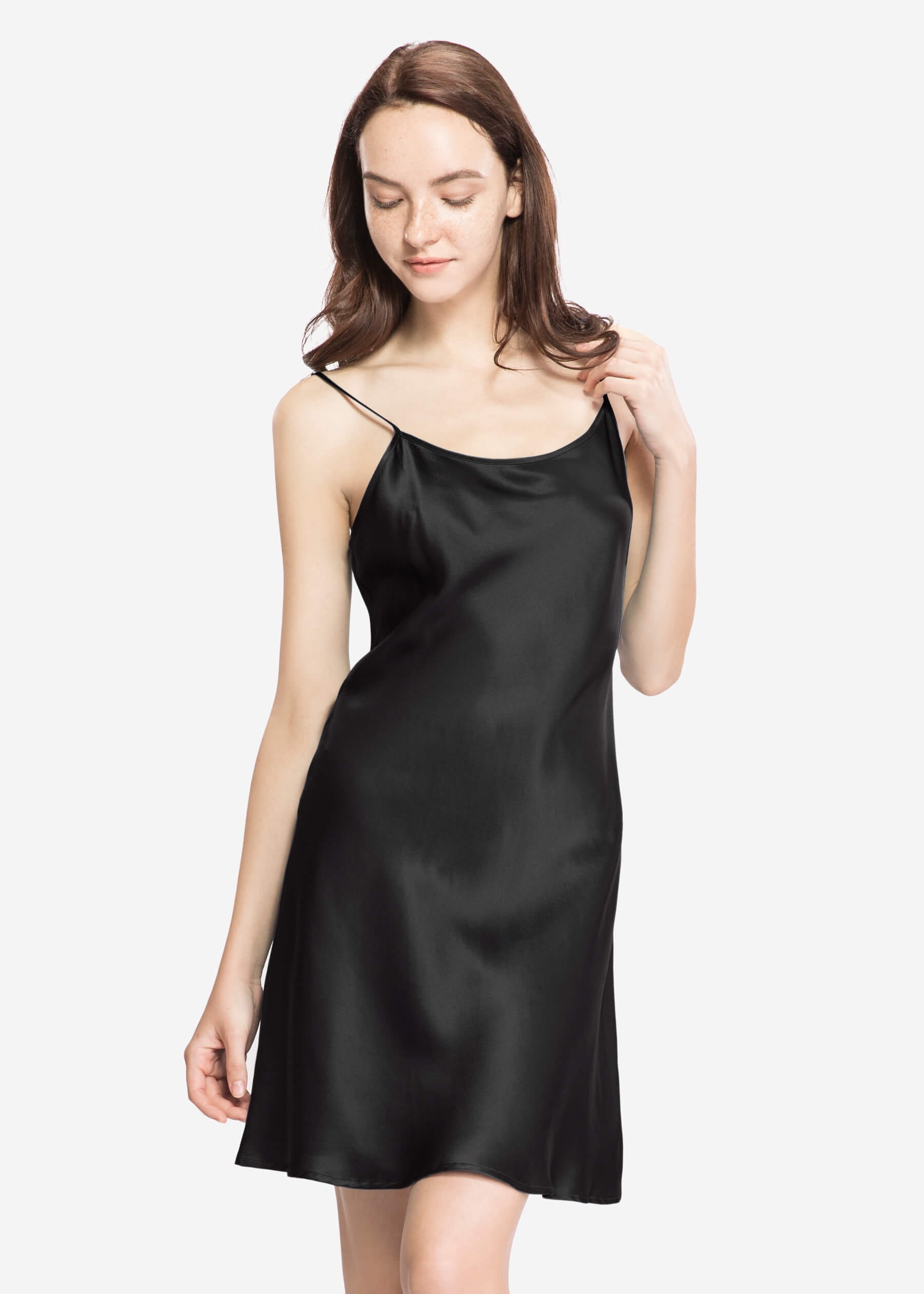 LILYSILK Chemise De Nuit Soie Encolure Ronde, Spaghetti Réglables 100% Soie Naturelle Doux Pour La Peau Et Respirant S - LILYSILK - Modalova