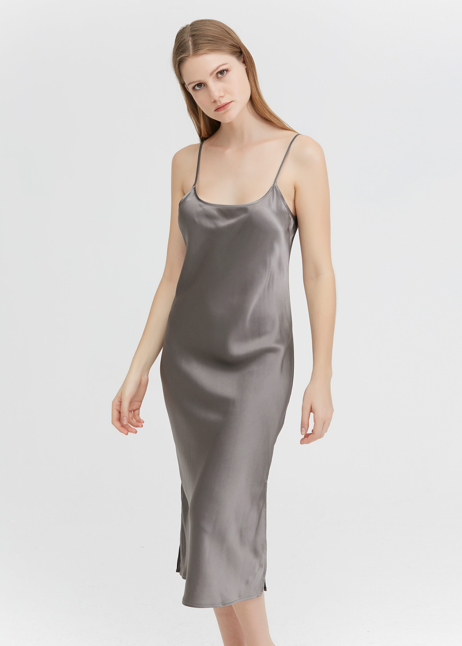 Chemise de nuit sales longue en soie