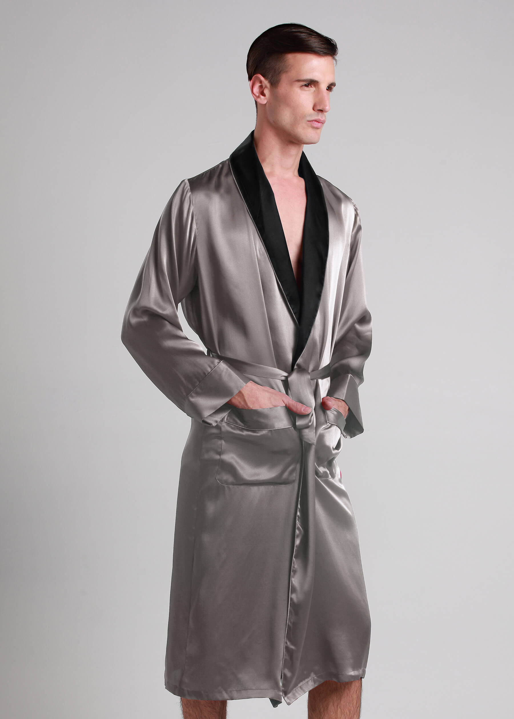 LILYSILK Robe De Chambre Soie Longue Manches Longues, Poignets Rabattables 100% Soie Conçu Pour La Beauté Une Meilleure Peau XS - LILYSILK - Modalova