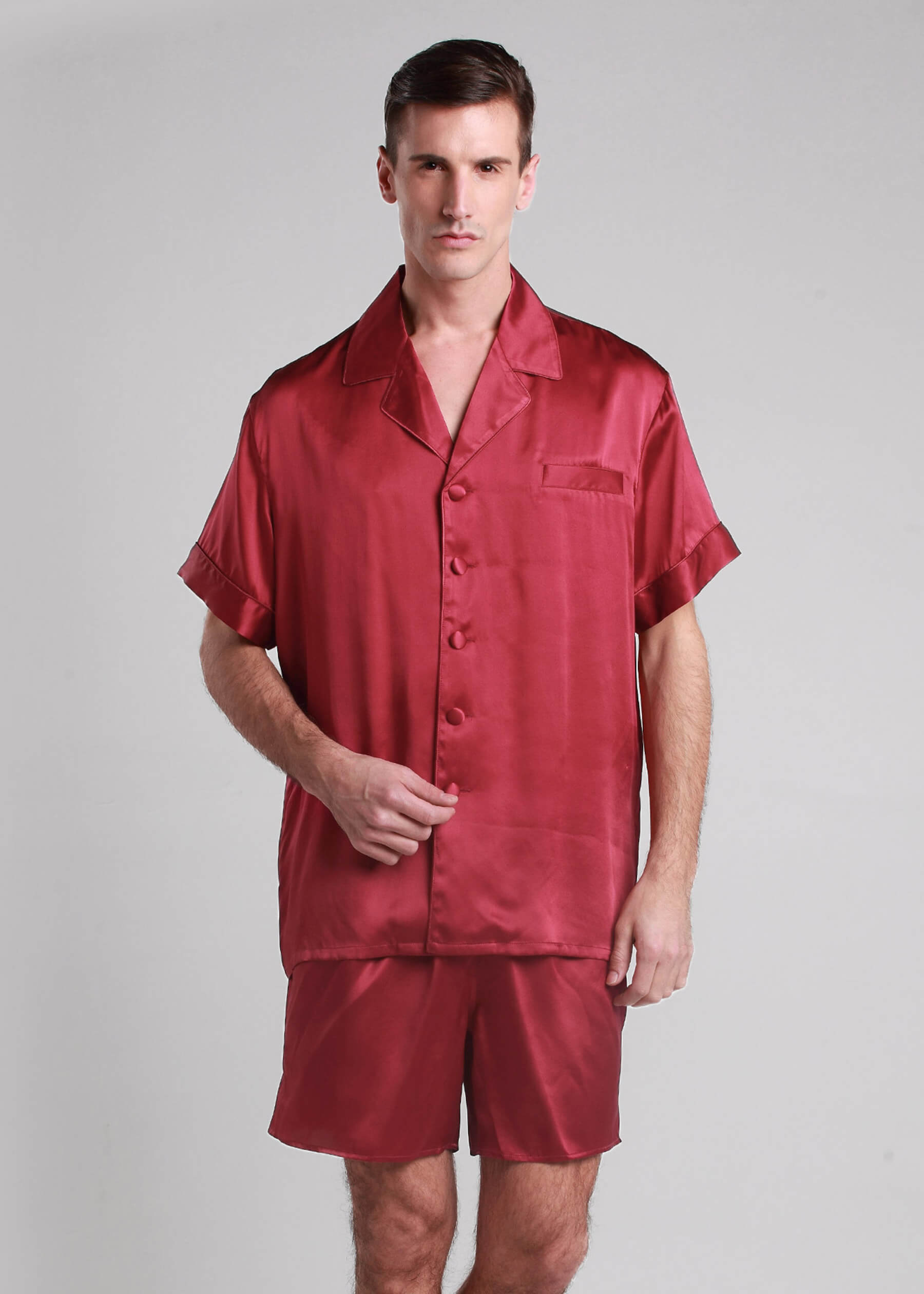 silk pyjamas shorts set