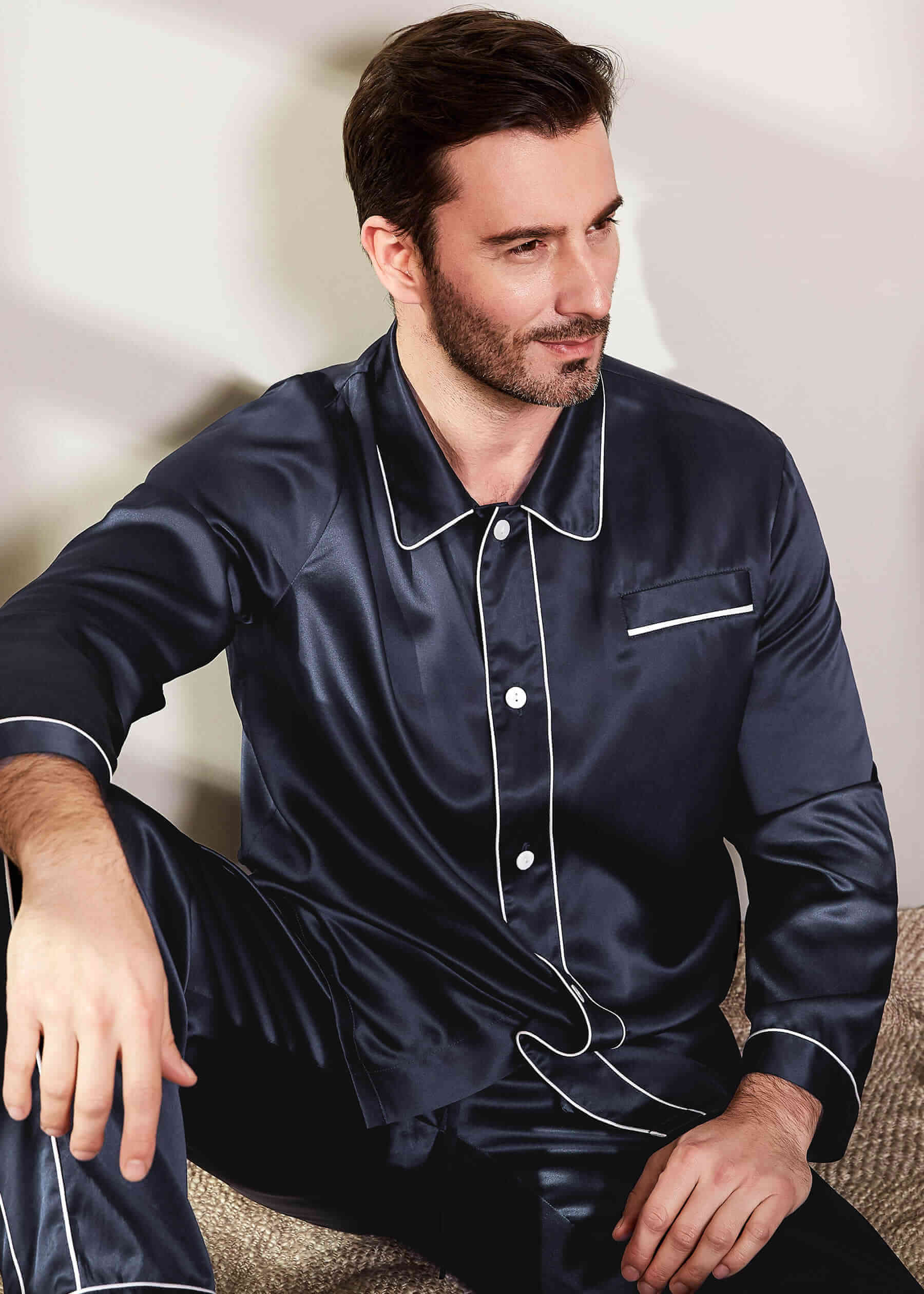 LILYSILK Pyjama Soie Col à Revers Classique Brillant Lisse Doux S - LILYSILK - Modalova