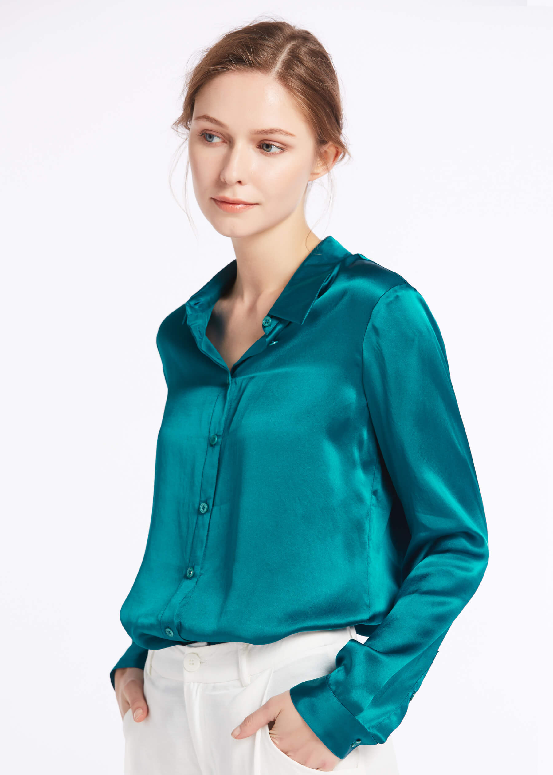 silk long sleeve top