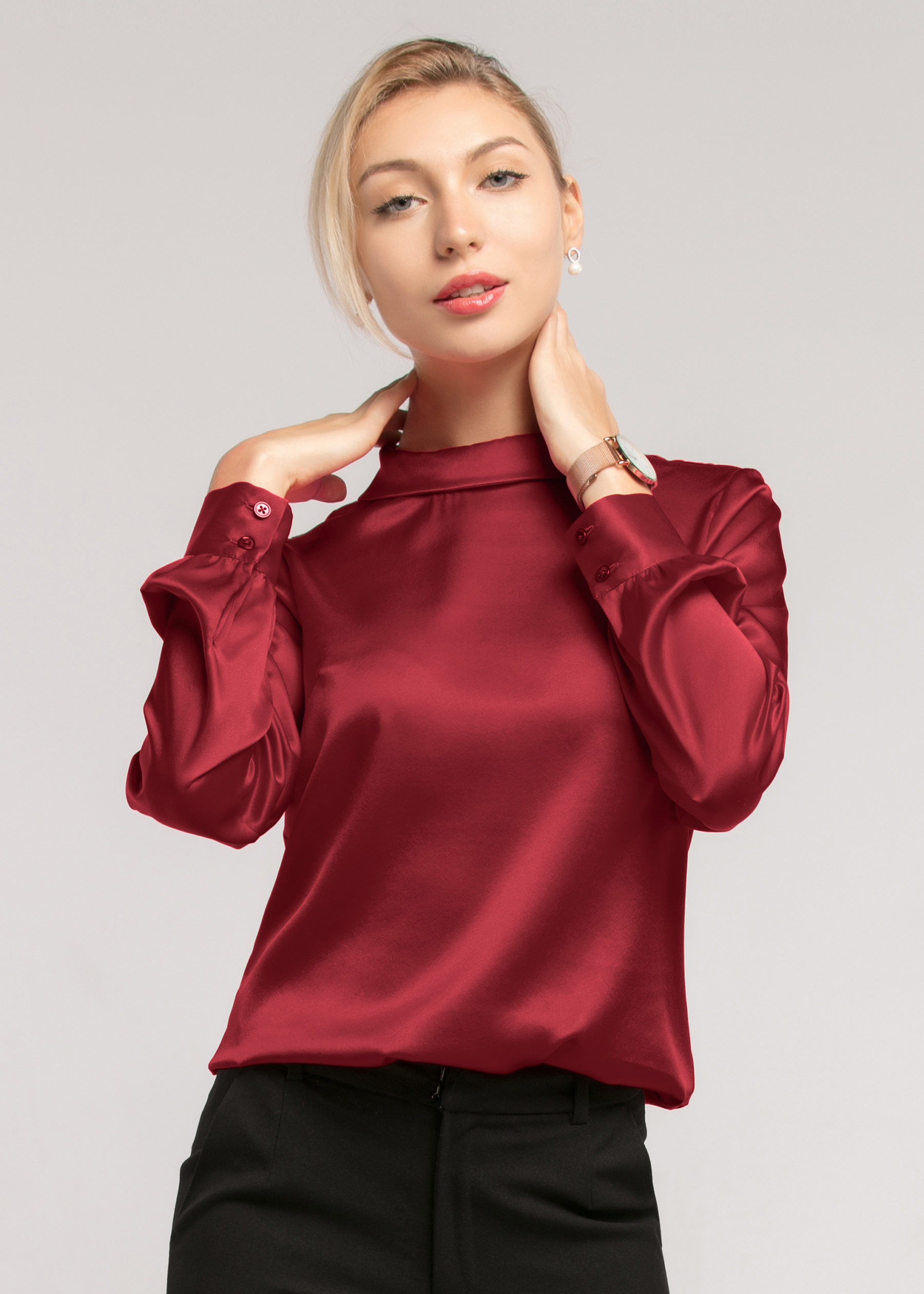 silk long sleeve top